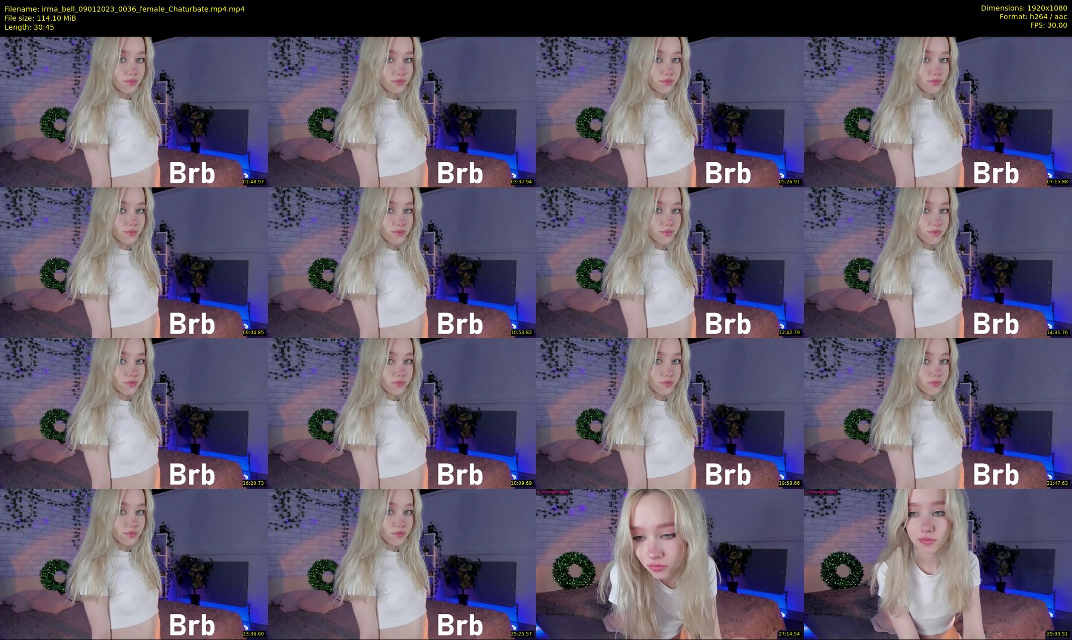 irma_bell — 31 minute Chaturbate female cam show recording, 1080p, Jan 9, 2023