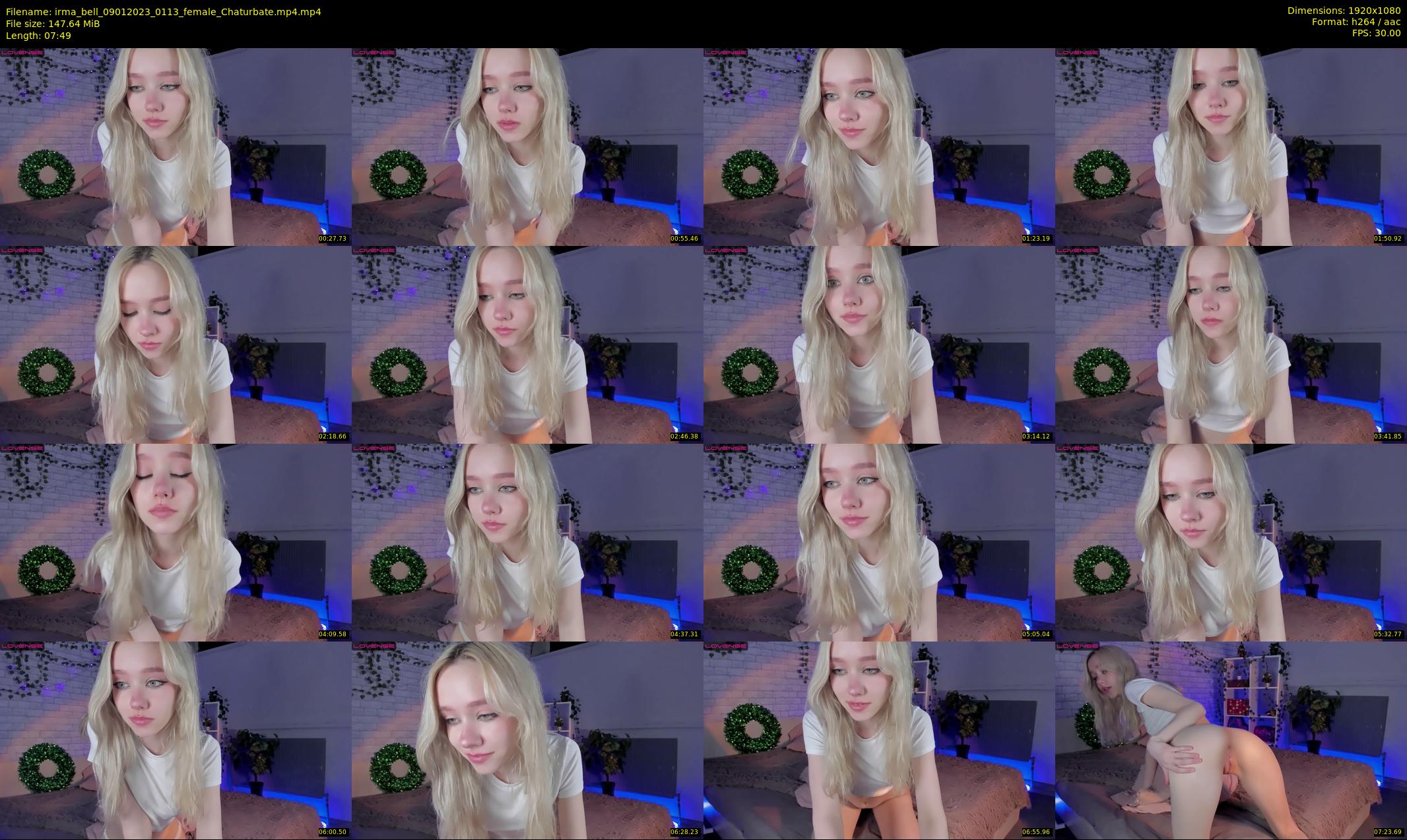 irma_bell — 8 minute Chaturbate female cam show recording, 1080p, Jan 9, 2023