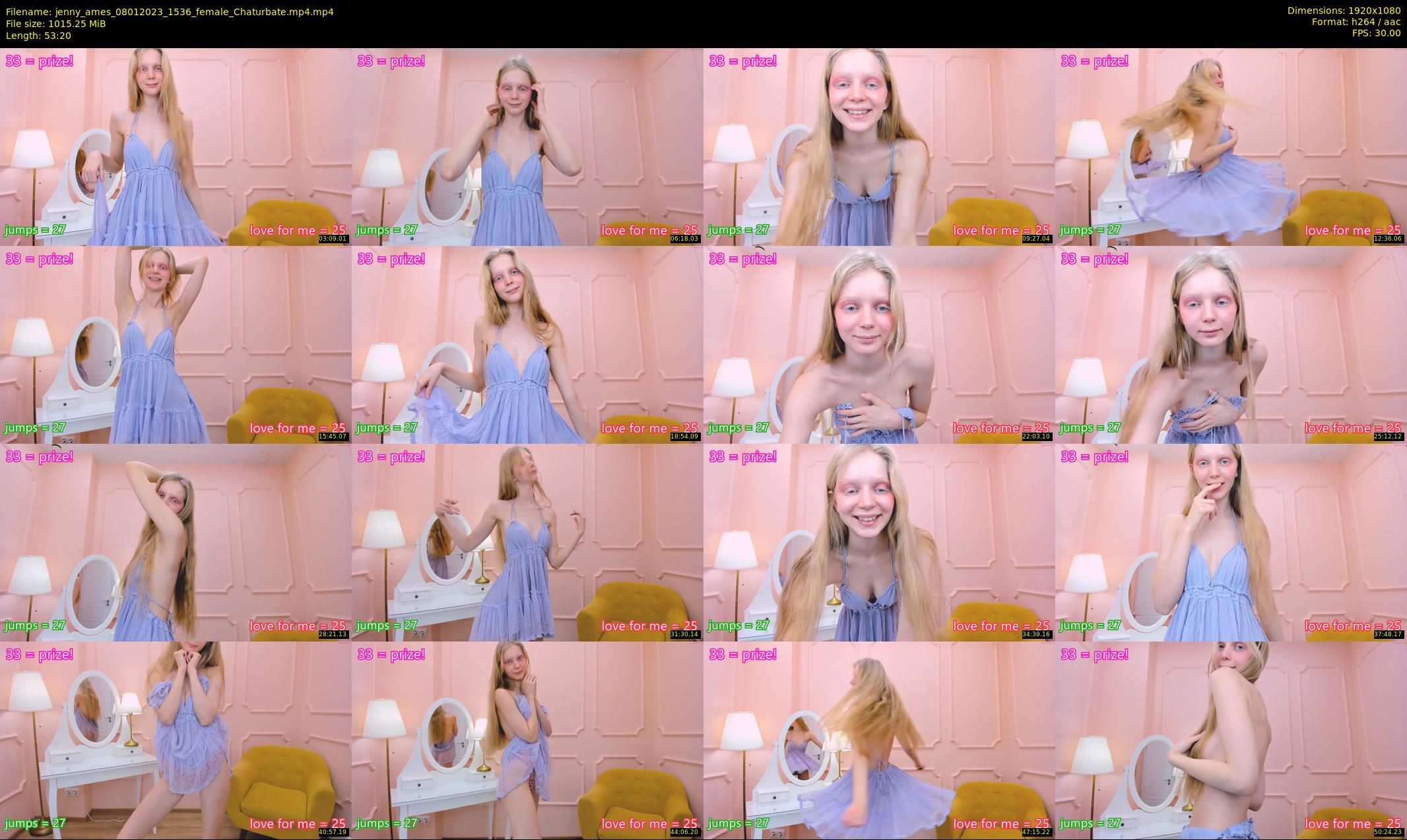 jenny_ames — 54 minute Chaturbate female cam show recording, 1080p, Jan 8, 2023