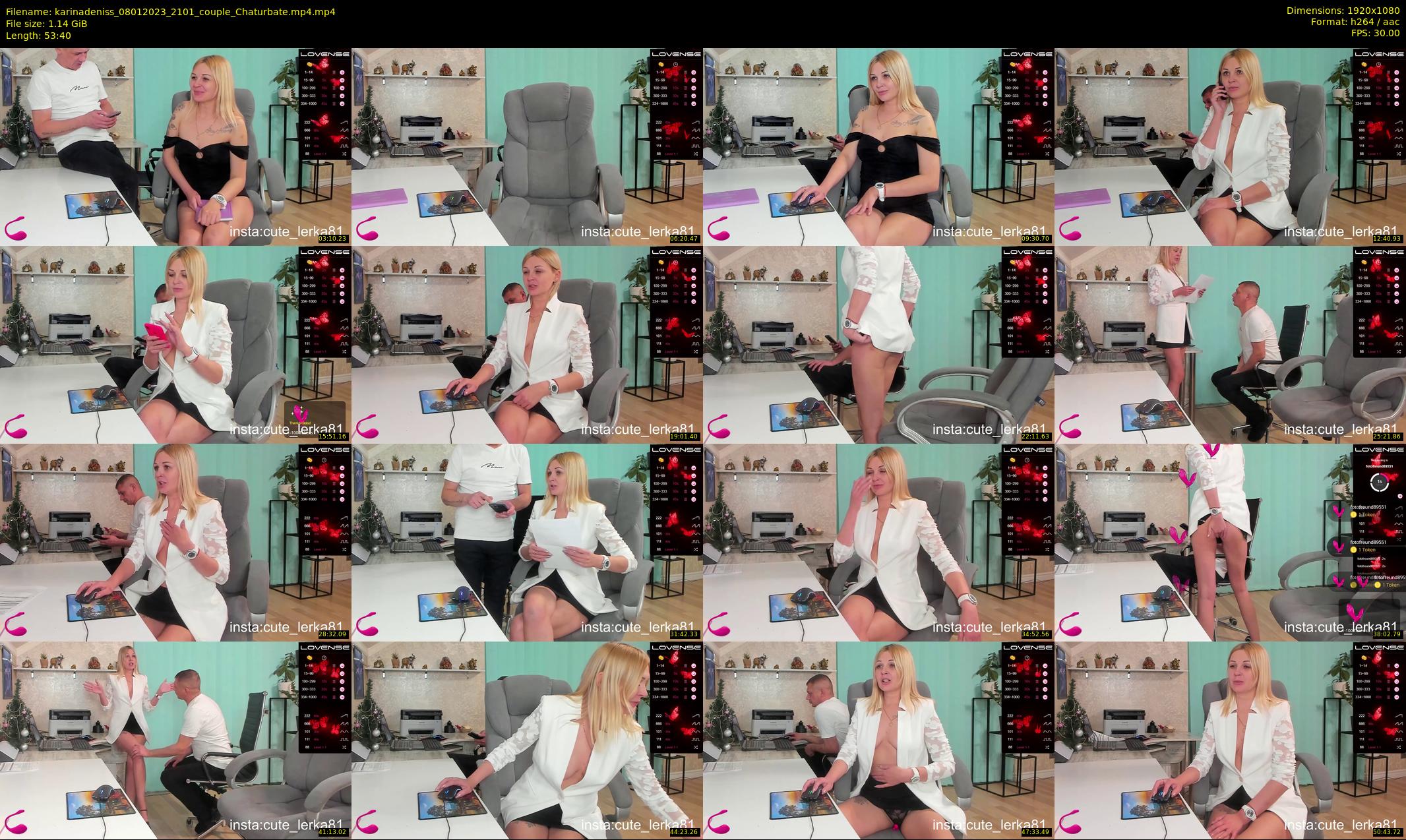 karinadeniss — 54 minute Chaturbate couple cam show recording, 1080p, Jan 8, 2023