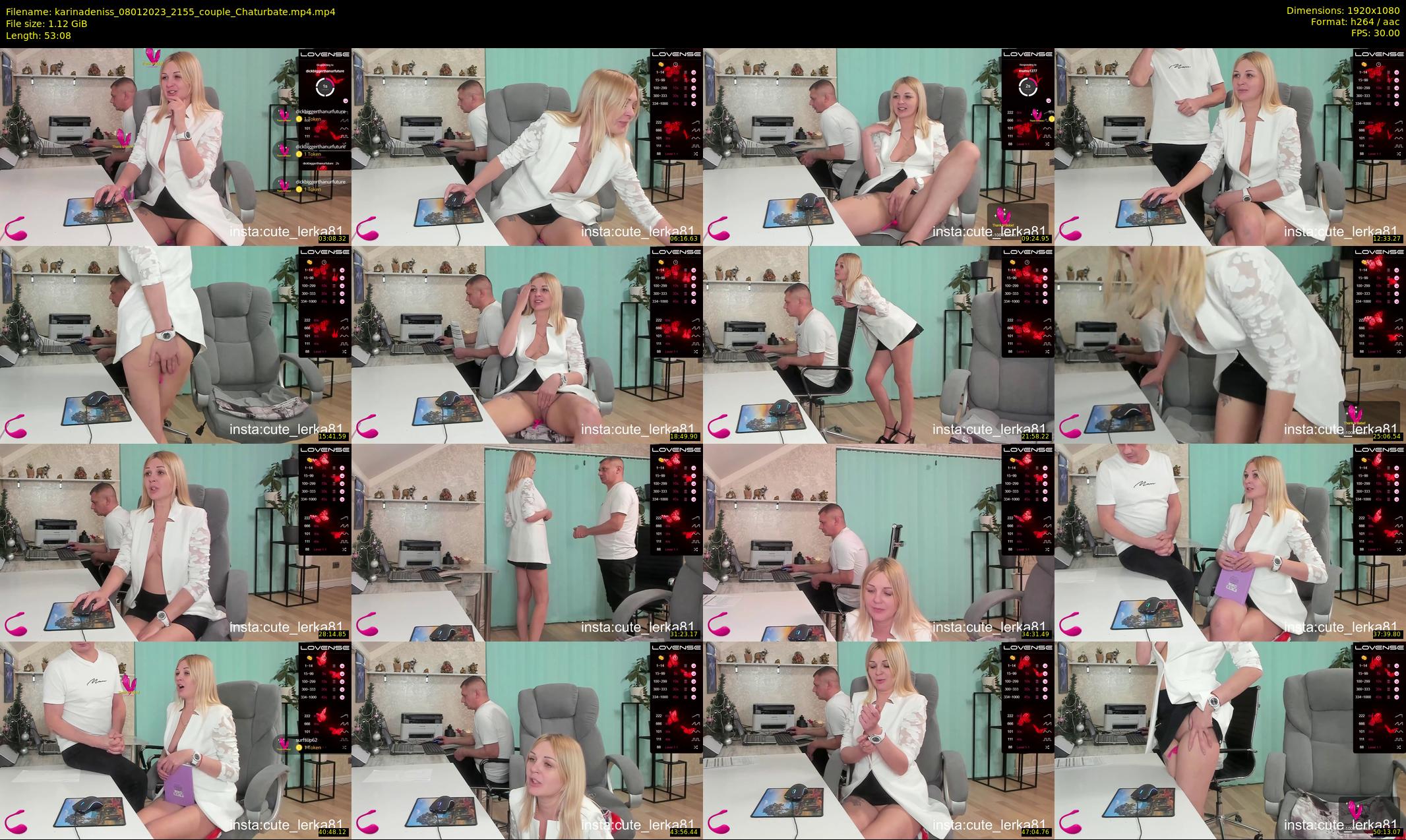 karinadeniss — 54 minute Chaturbate couple cam show recording, 1080p, Jan 8, 2023