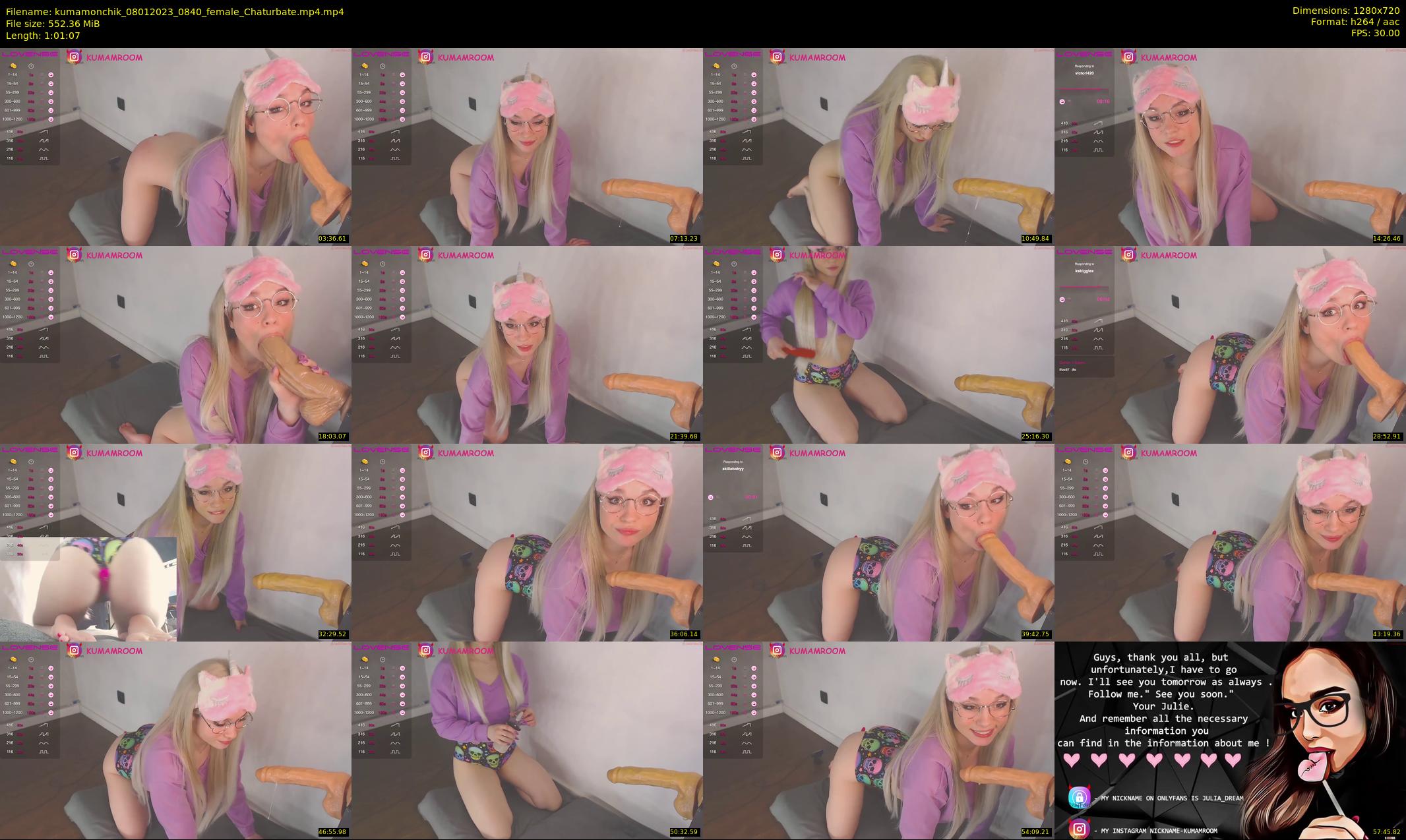 kumamonchik — 62 minute Chaturbate couple cam show recording, 720p, Jan 8, 2023