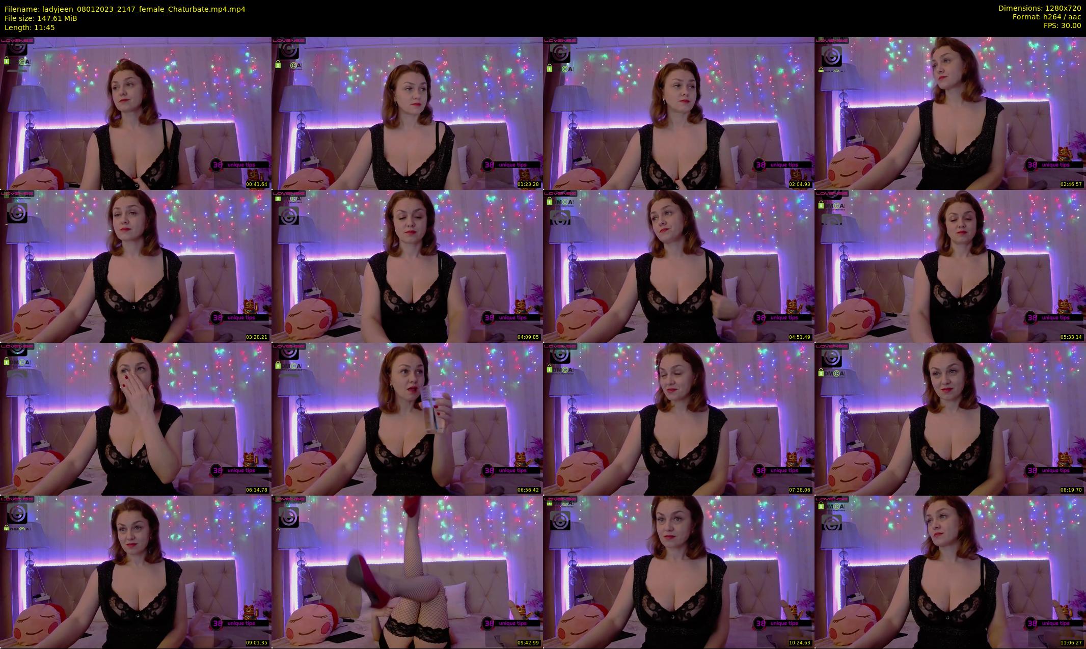 ladyjeen — 12 minute Chaturbate female cam show recording, 720p, Jan 8, 2023