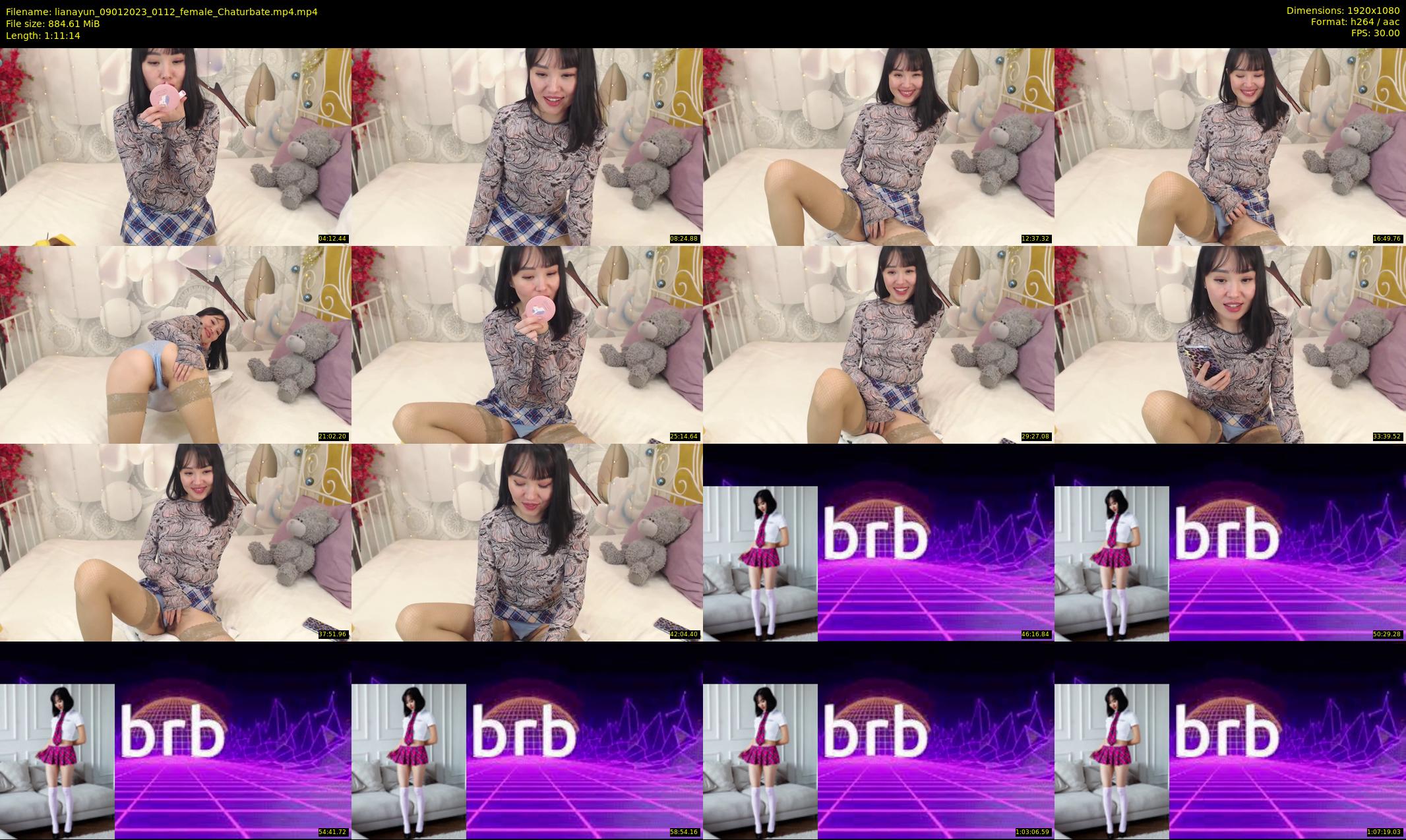 lianayun — 72 minute Chaturbate female cam show recording, 1080p, Jan 9, 2023