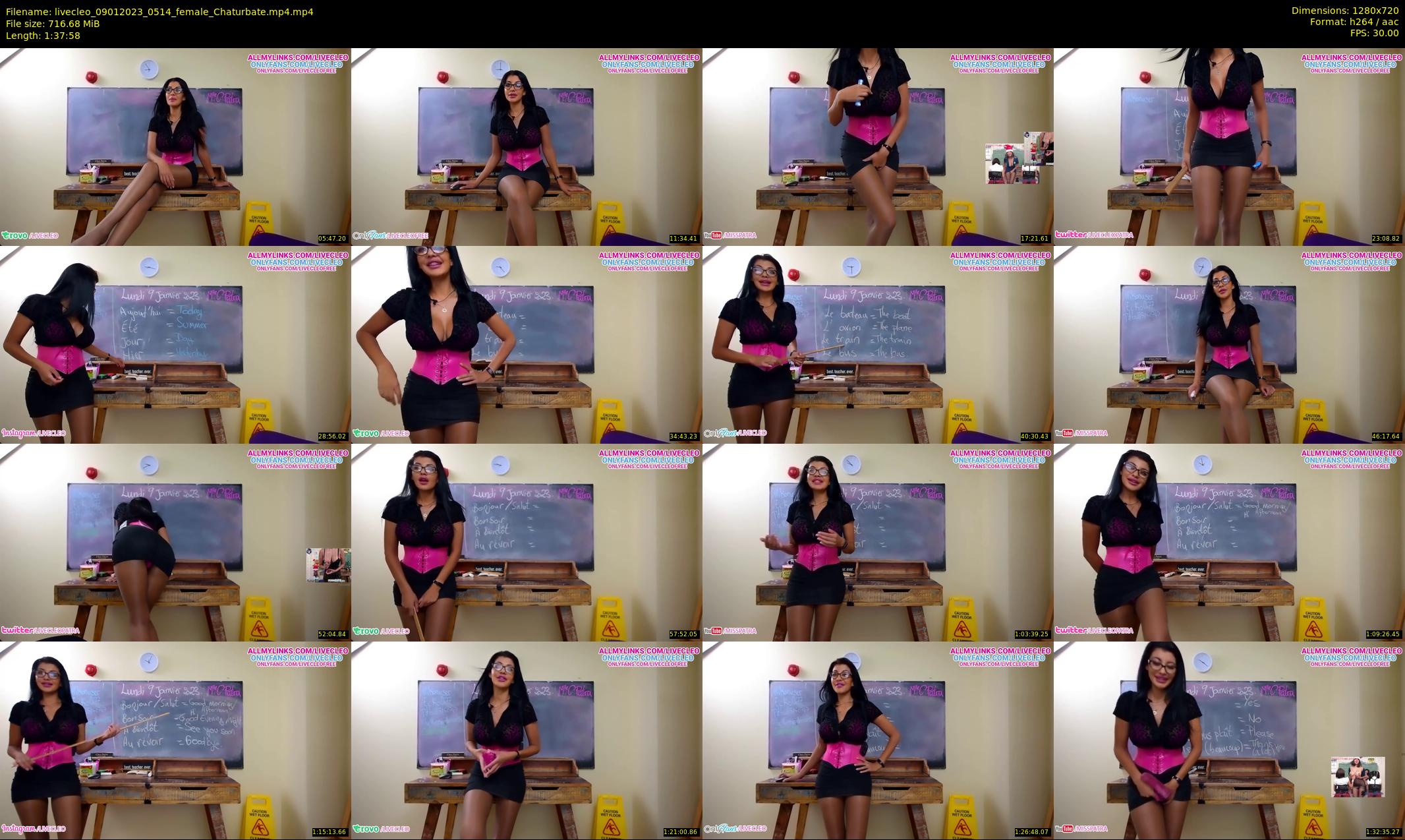 livecleo — 98 minute Chaturbate female cam show recording, 720p, Jan 9, 2023