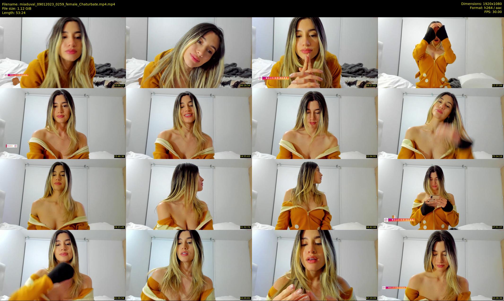 miaduval — 54 minute Chaturbate female cam show recording, 1080p, Jan 9, 2023