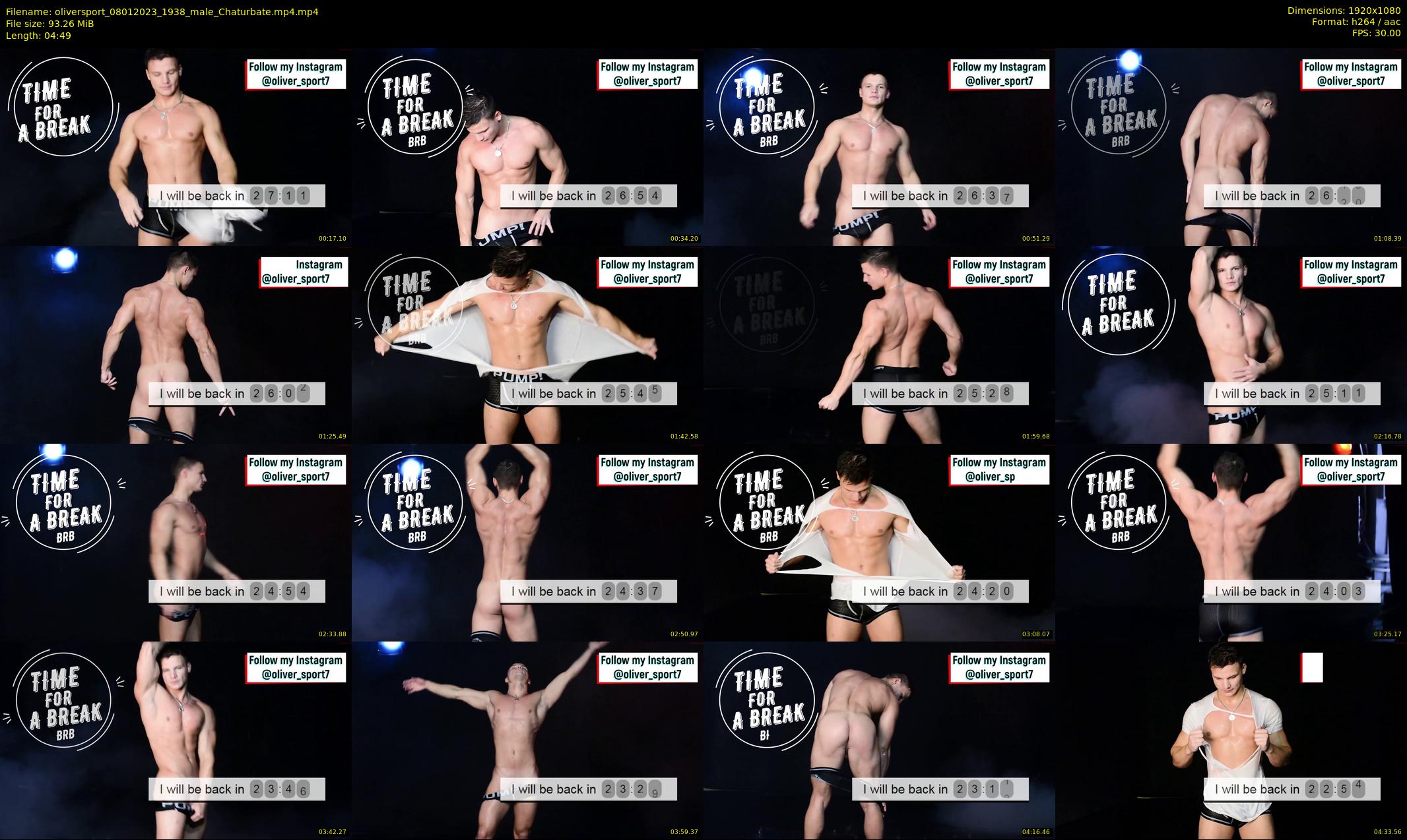 oliversport — 5 minute Chaturbate male cam show recording, 1080p, Jan 8, 2023