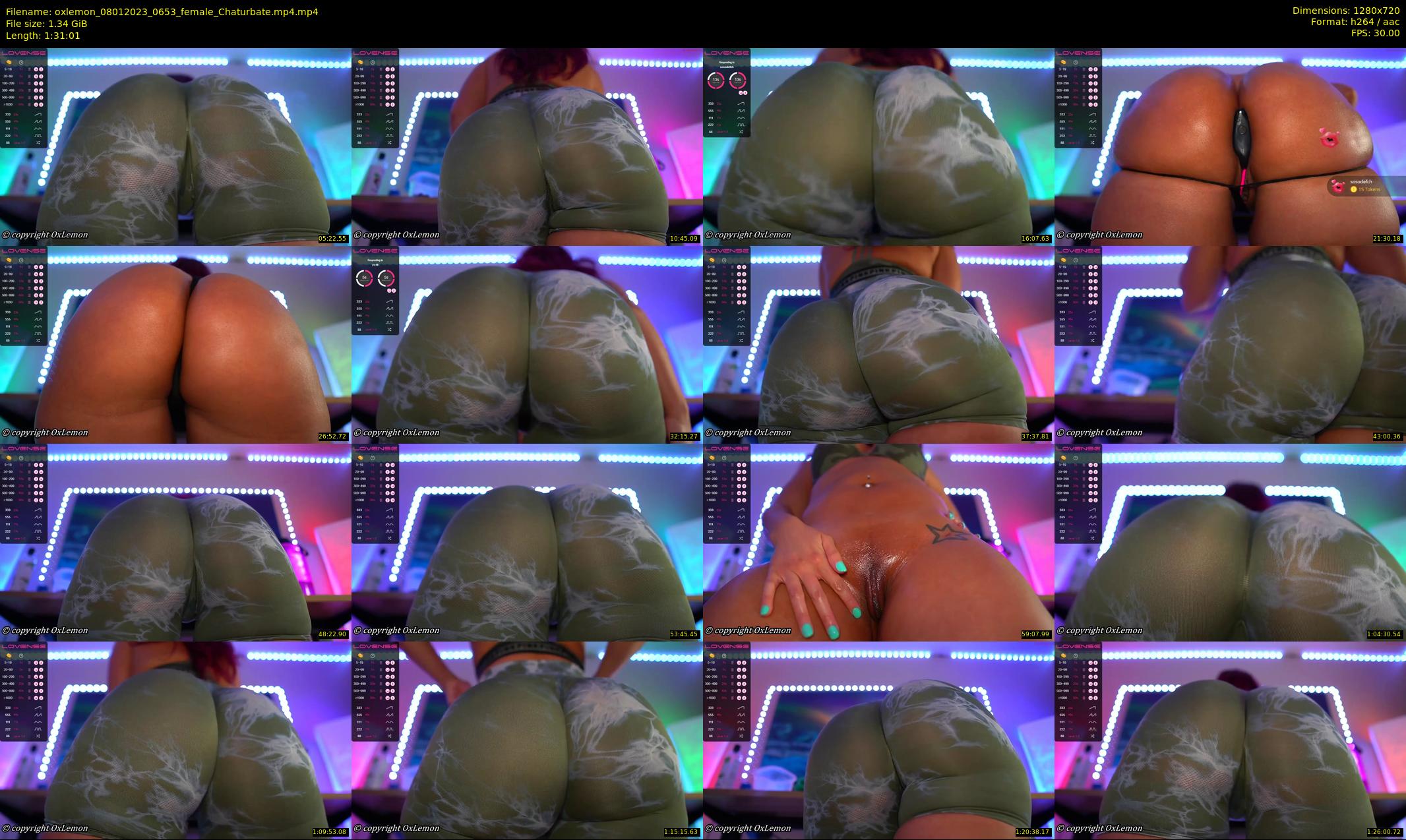 oxlemon — 92 minute Chaturbate female cam show recording, 720p, Jan 8, 2023