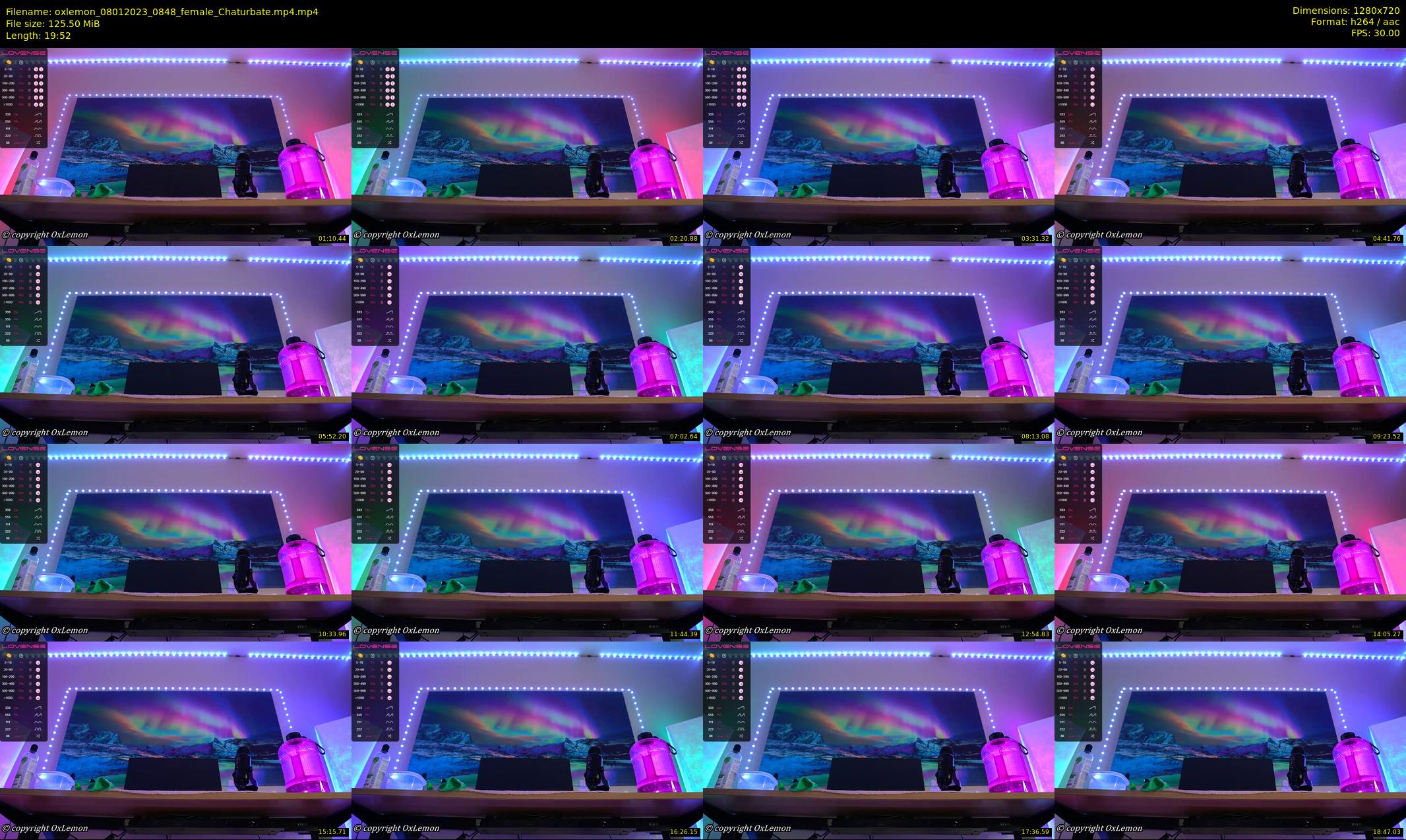 oxlemon — 20 minute Chaturbate female cam show recording, 720p, Jan 8, 2023