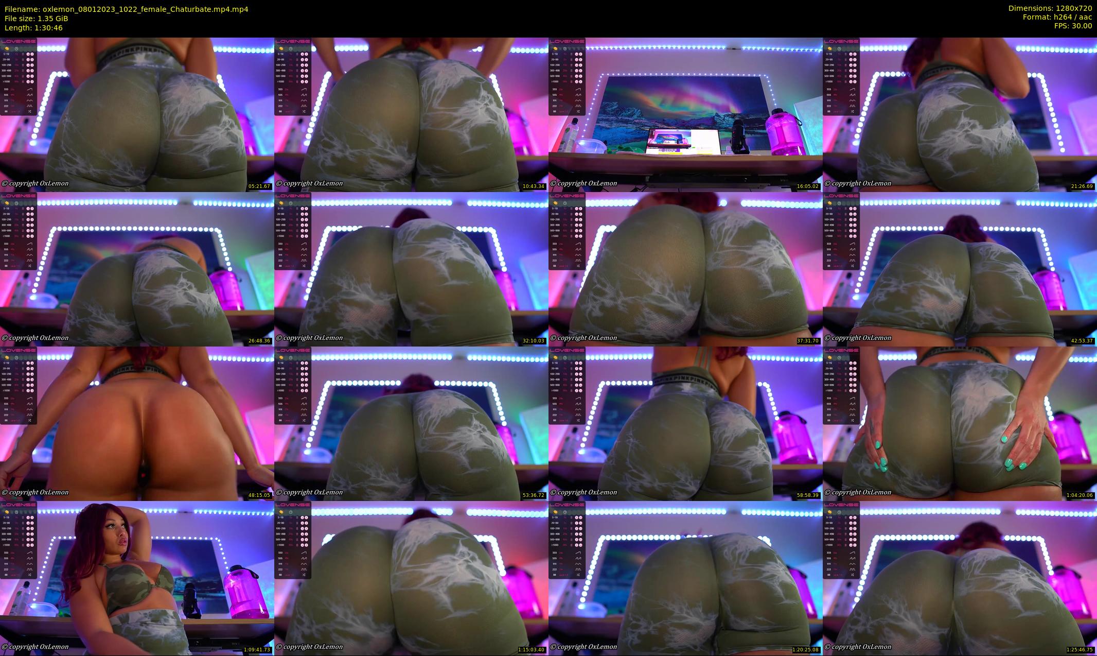 oxlemon — 91 minute Chaturbate female cam show recording, 720p, Jan 8, 2023