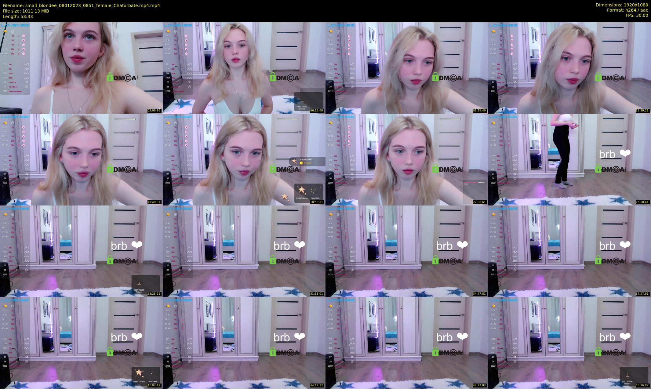 small_blondee — 54 minute Chaturbate female cam show recording, 1080p, Jan 8, 2023