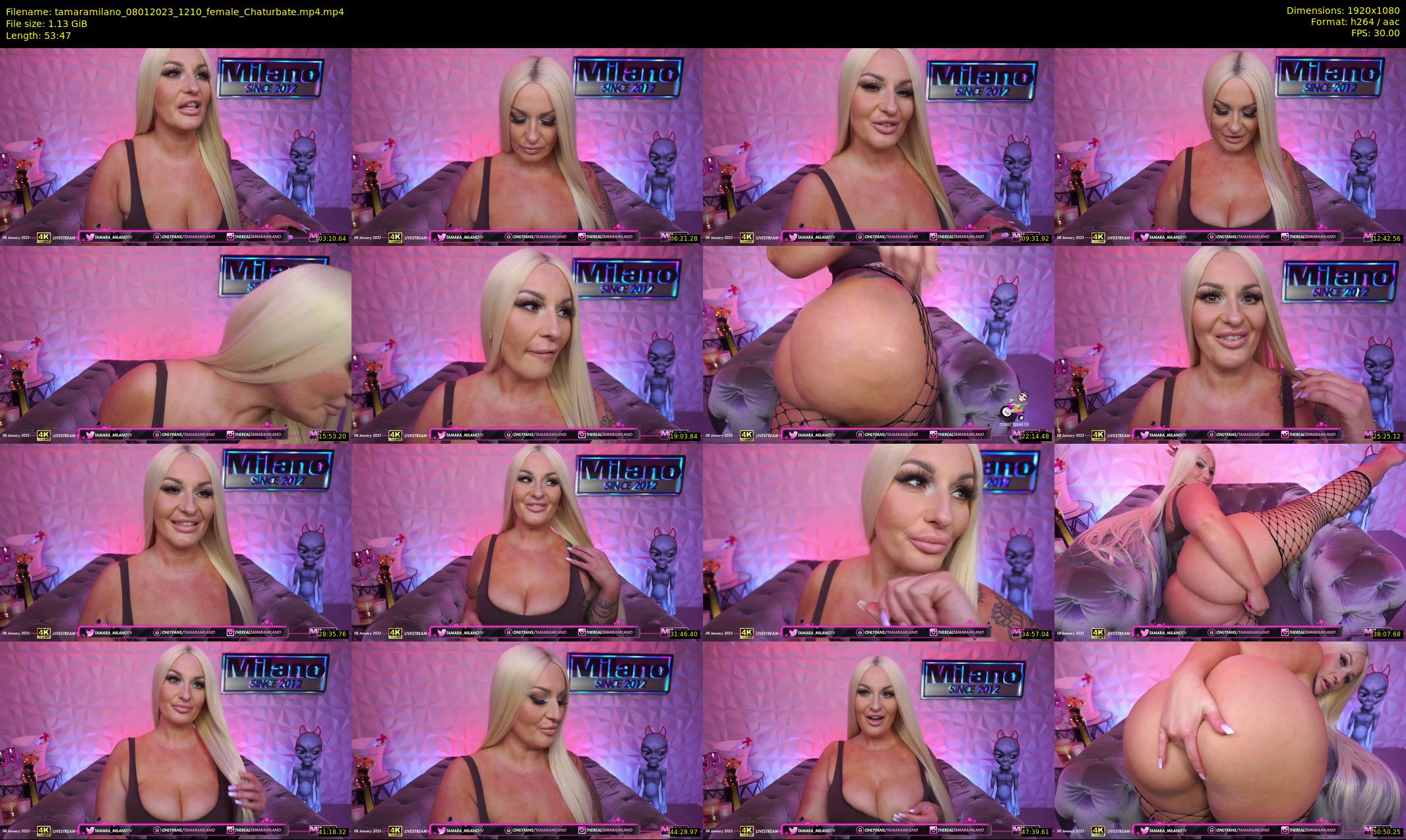 tamaramilano — 54 minute Chaturbate female cam show recording, 1080p, Jan 8, 2023