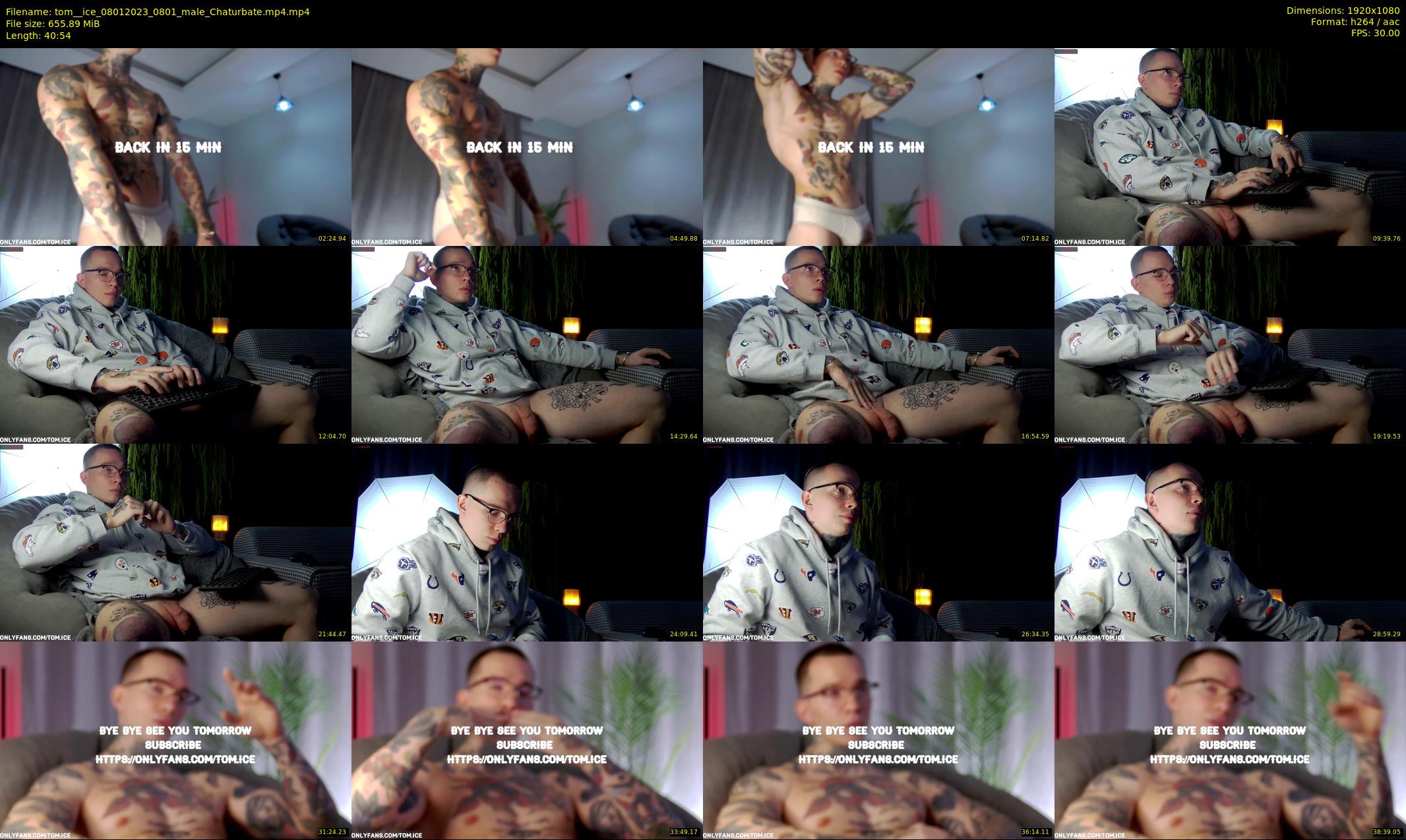 tom__ice — 41 minute Chaturbate male cam show recording, 1080p, Jan 8, 2023