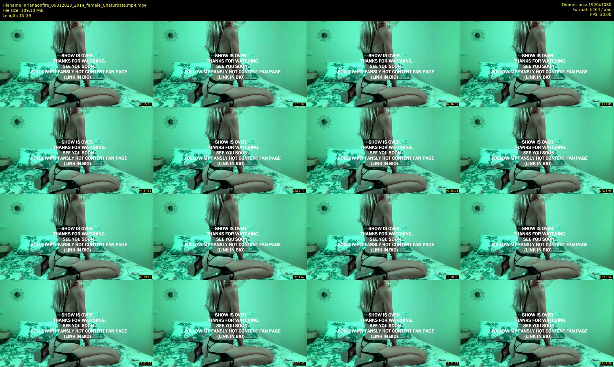 arianaonfire — 16 minute Chaturbate couple cam show recording, 1080p, Jan 9, 2023