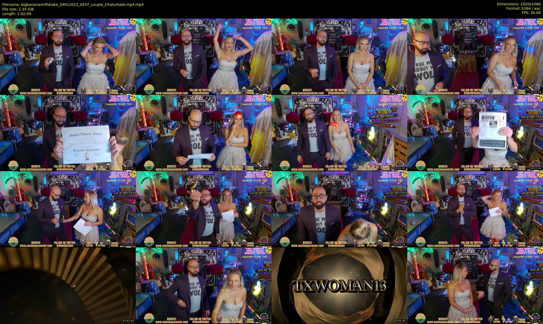 bigbananamilfshake — 63 minute Chaturbate couple cam show recording, 1080p, Jan 9, 2023
