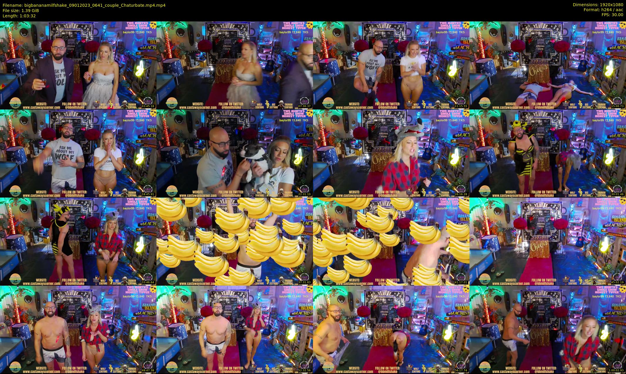 bigbananamilfshake — 64 minute Chaturbate couple cam show recording, 1080p, Jan 9, 2023