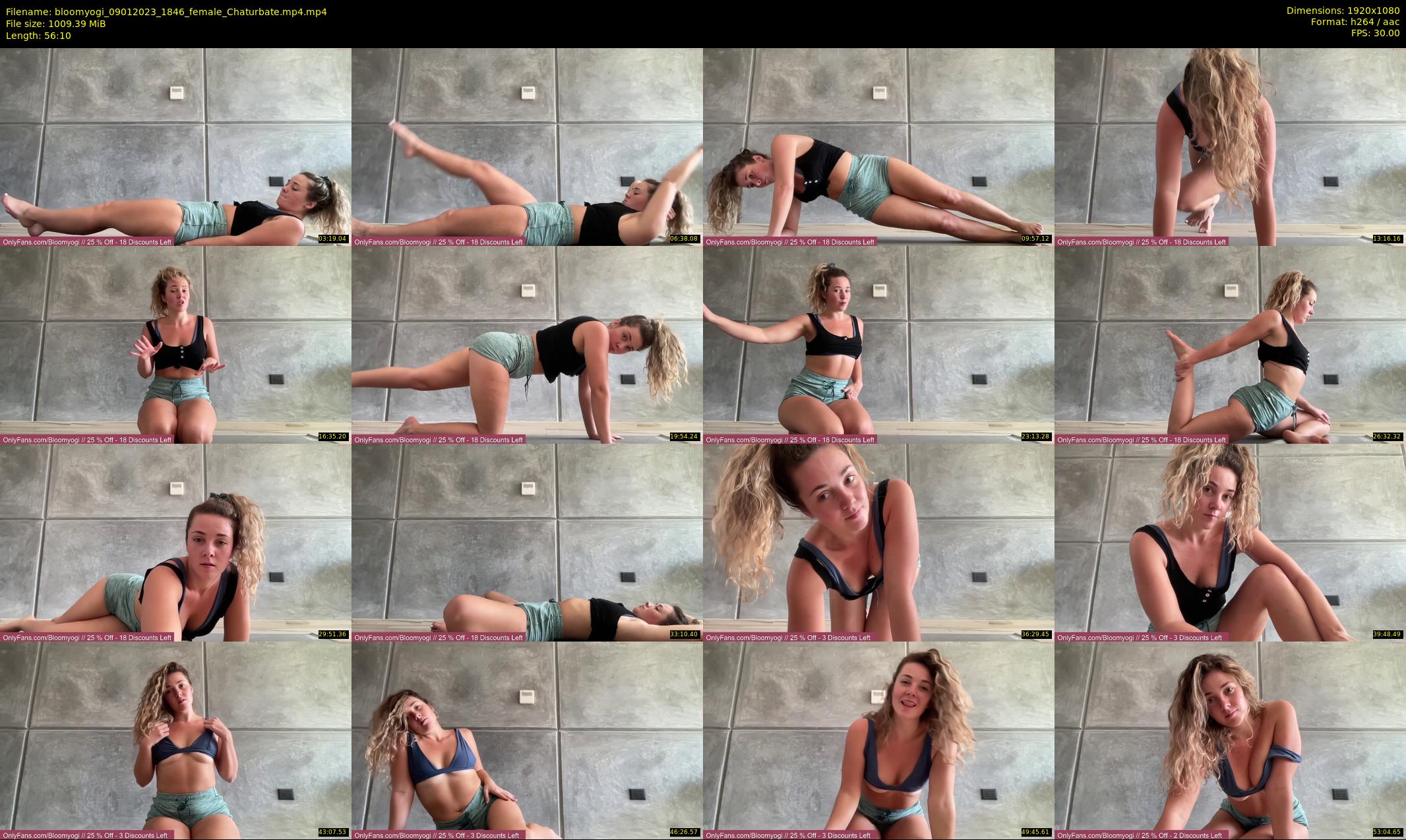 bloomyogi — 57 minute Chaturbate female cam show recording, 1080p, Jan 9, 2023