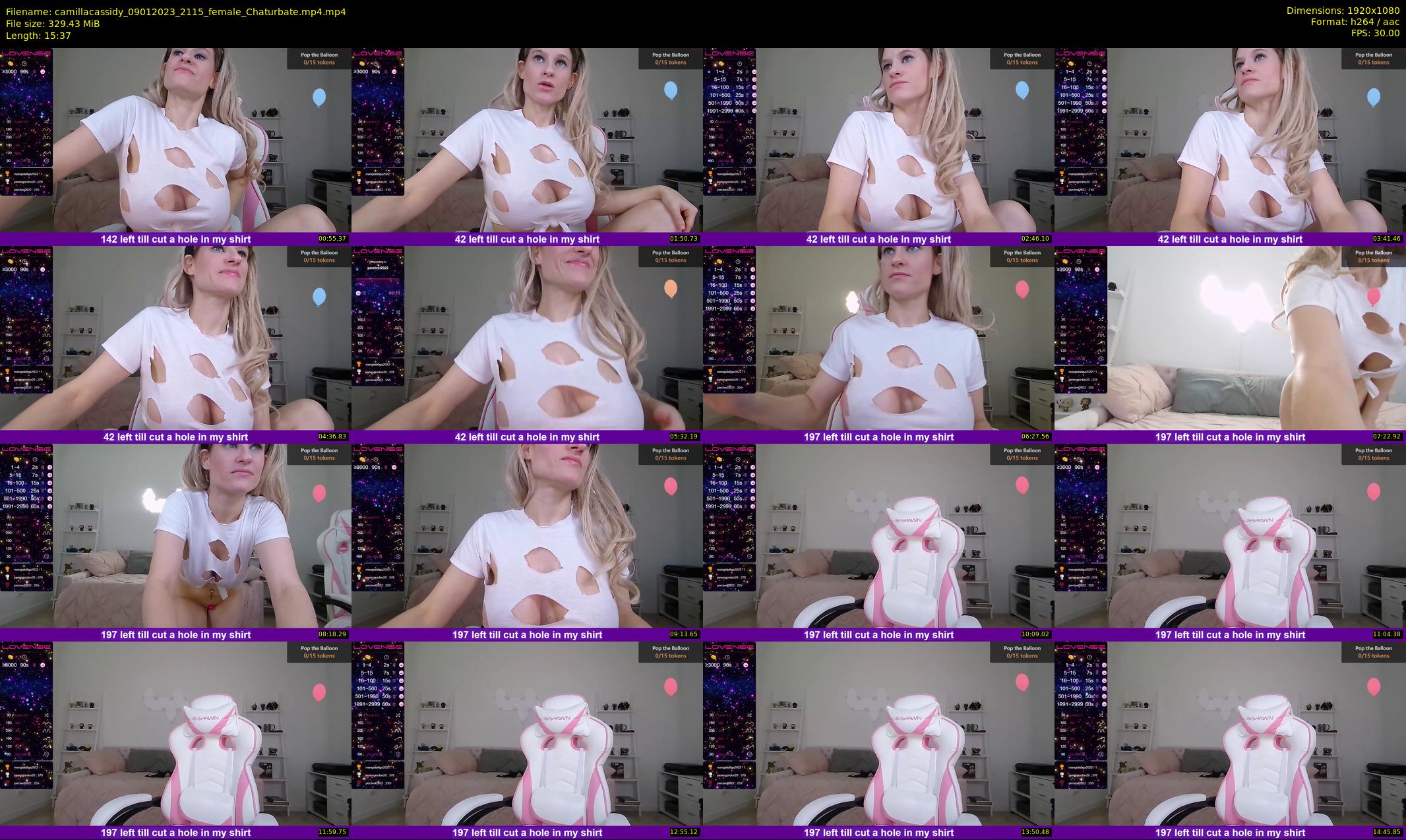 camillacassidy — 16 minute Chaturbate female cam show recording, 1080p, Jan 9, 2023