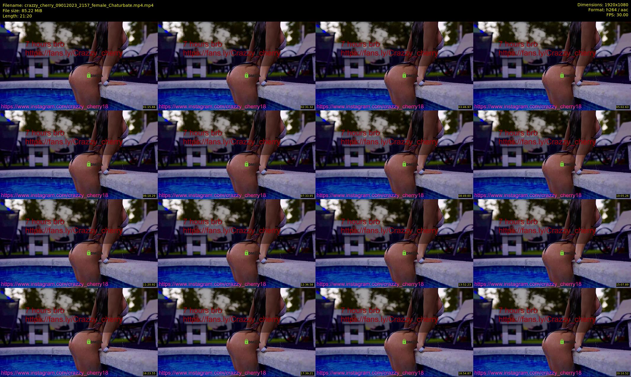 crazzy_cherry — 22 minute Chaturbate female cam show recording, 1080p, Jan 9, 2023