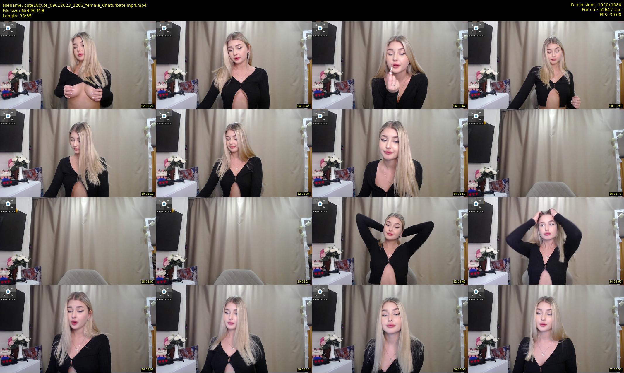 cute18cute — 34 minute Chaturbate female cam show recording, 1080p, Jan 9, 2023
