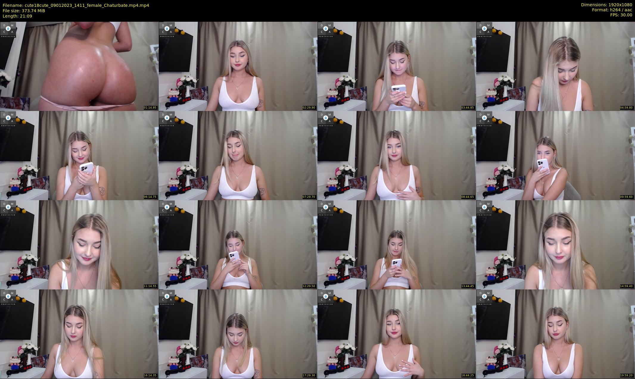 cute18cute — 22 minute Chaturbate female cam show recording, 1080p, Jan 9, 2023