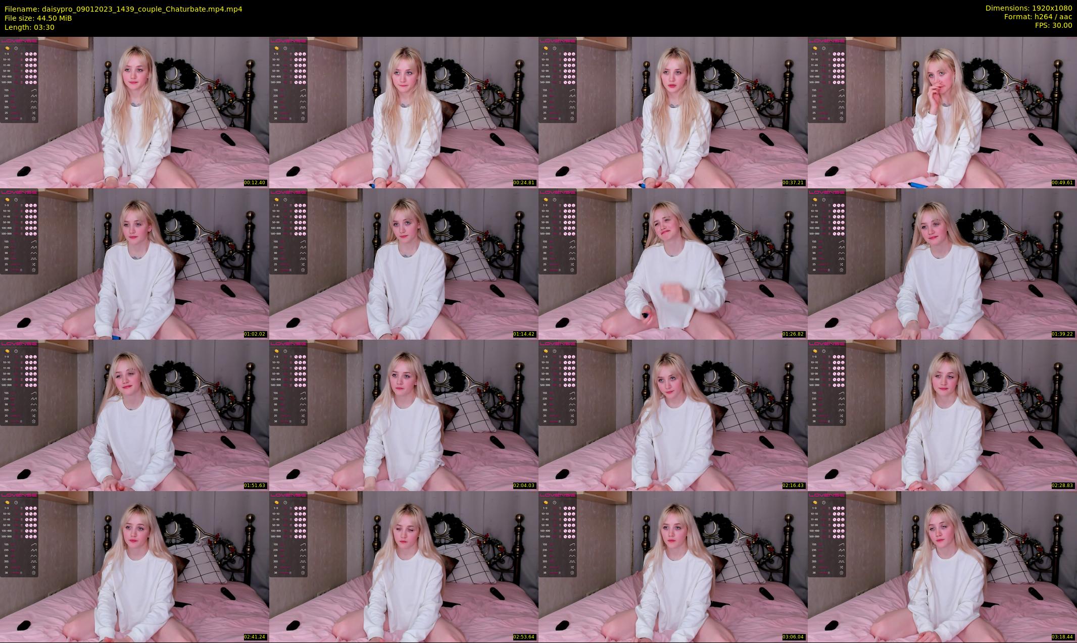 daisypro — 4 minute Chaturbate couple cam show recording, 1080p, Jan 9, 2023