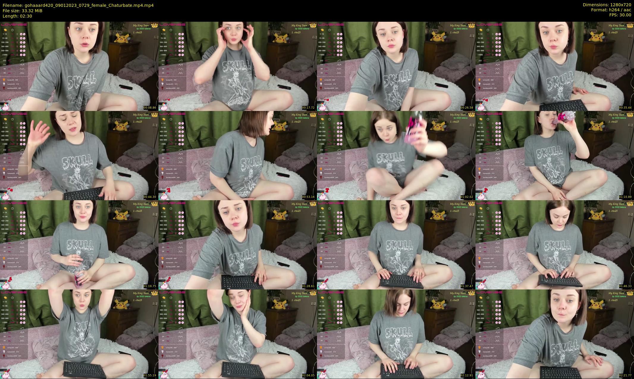 gohaaard420 — 3 minute Chaturbate female cam show recording, 720p, Jan 9, 2023