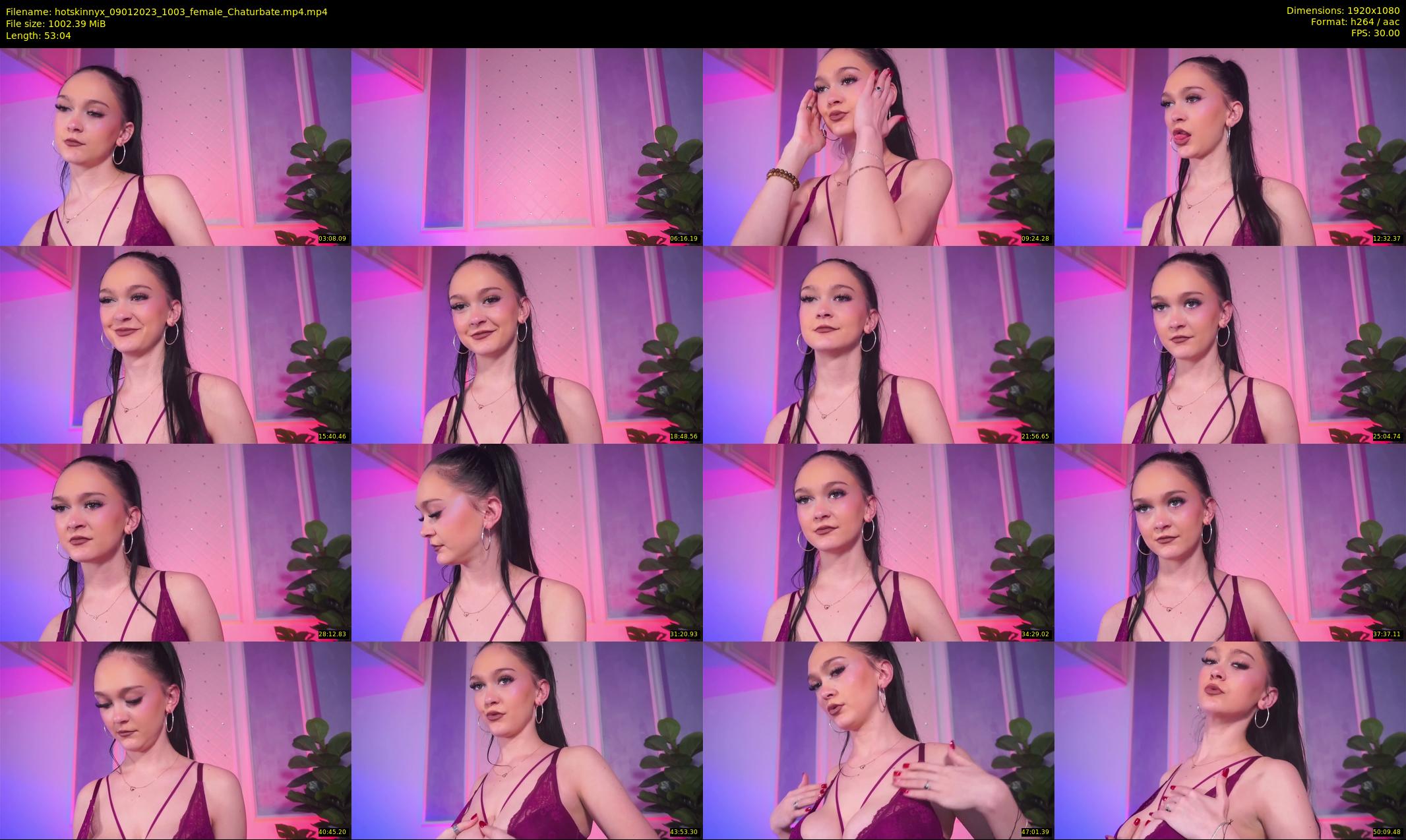 hotskinnyx — 54 minute Chaturbate female cam show recording, 1080p, Jan 9, 2023