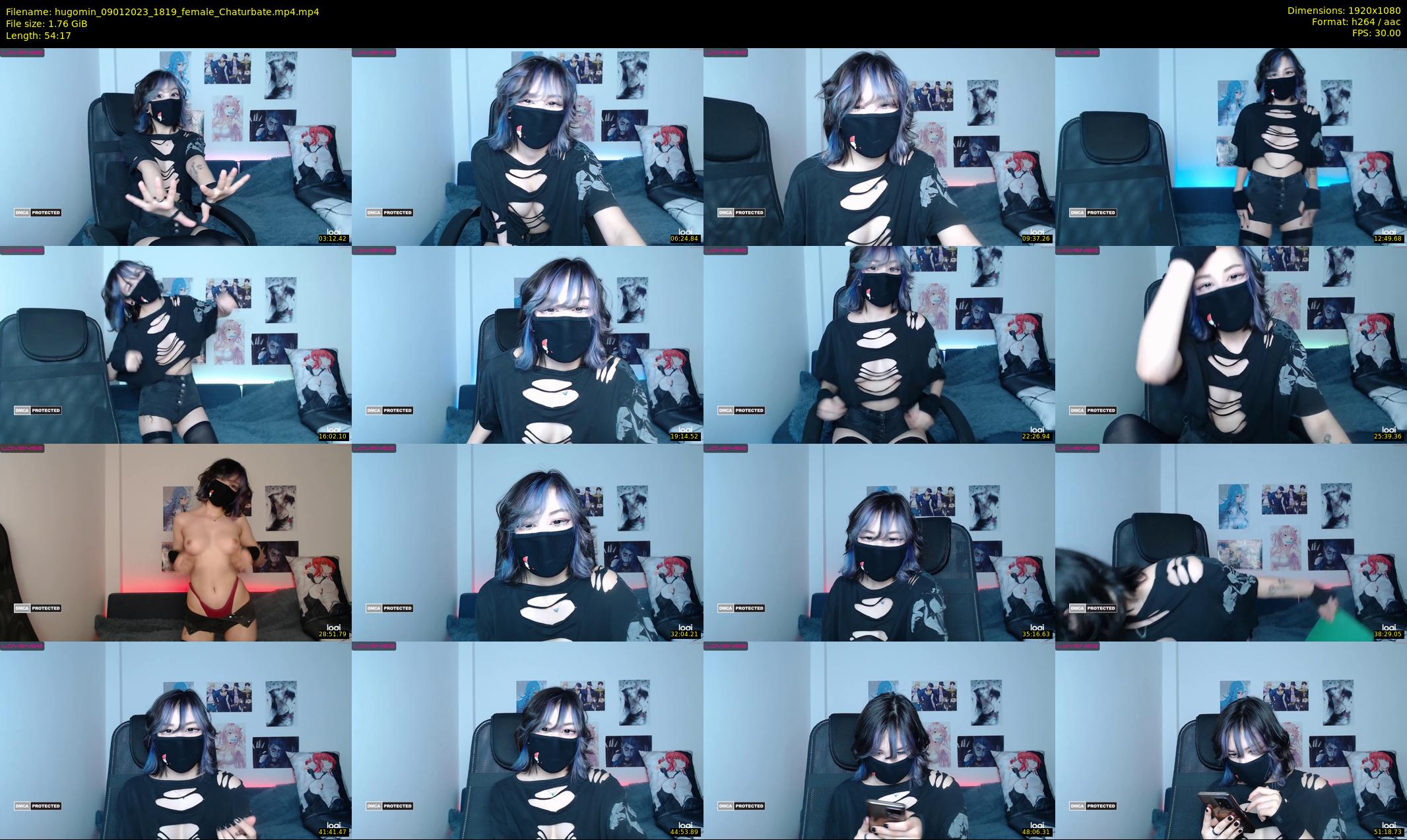 hugomin — 55 minute Chaturbate female cam show recording, 1080p, Jan 9, 2023