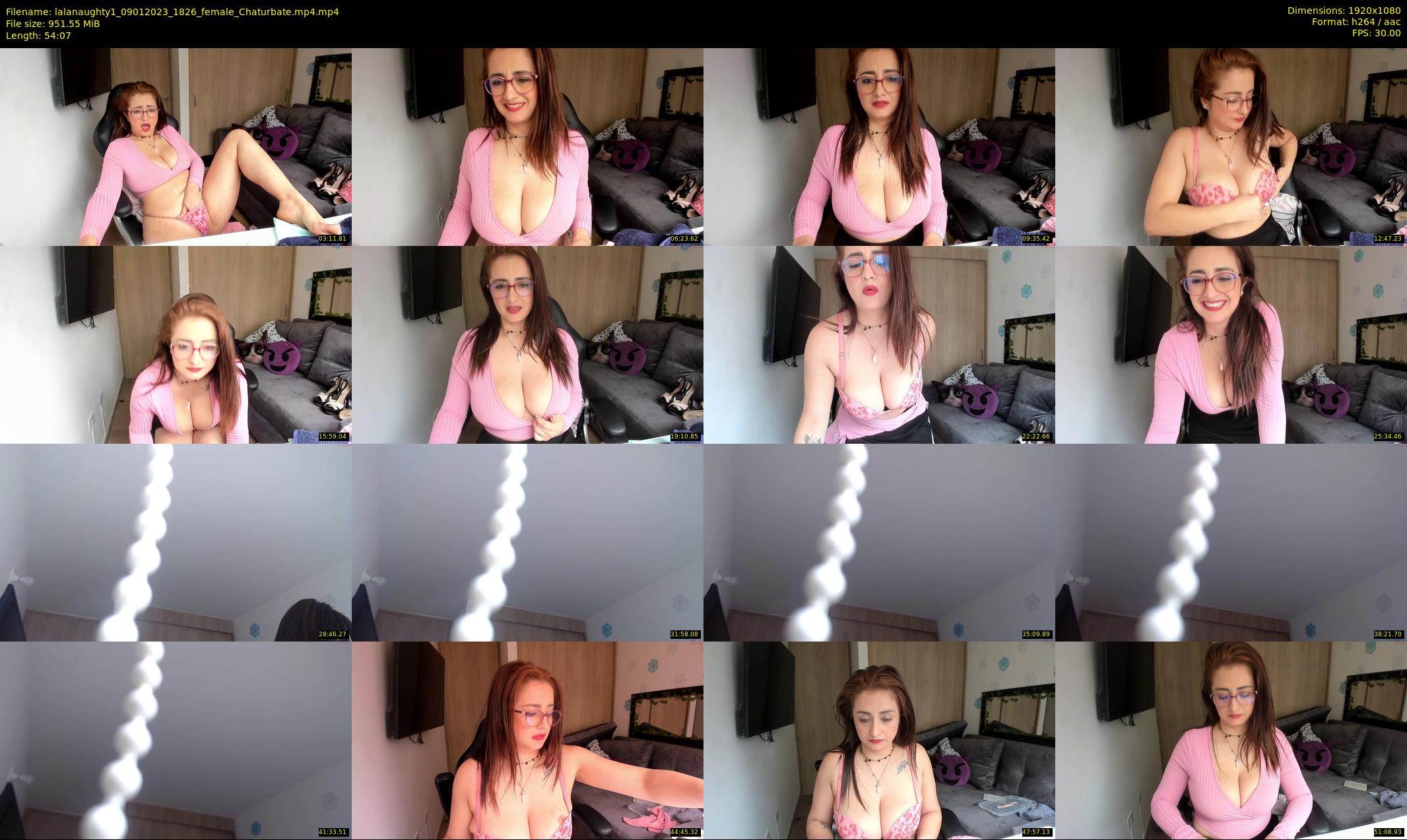 lalanaughty1 — 55 minute Chaturbate female cam show recording, 1080p, Jan 9, 2023