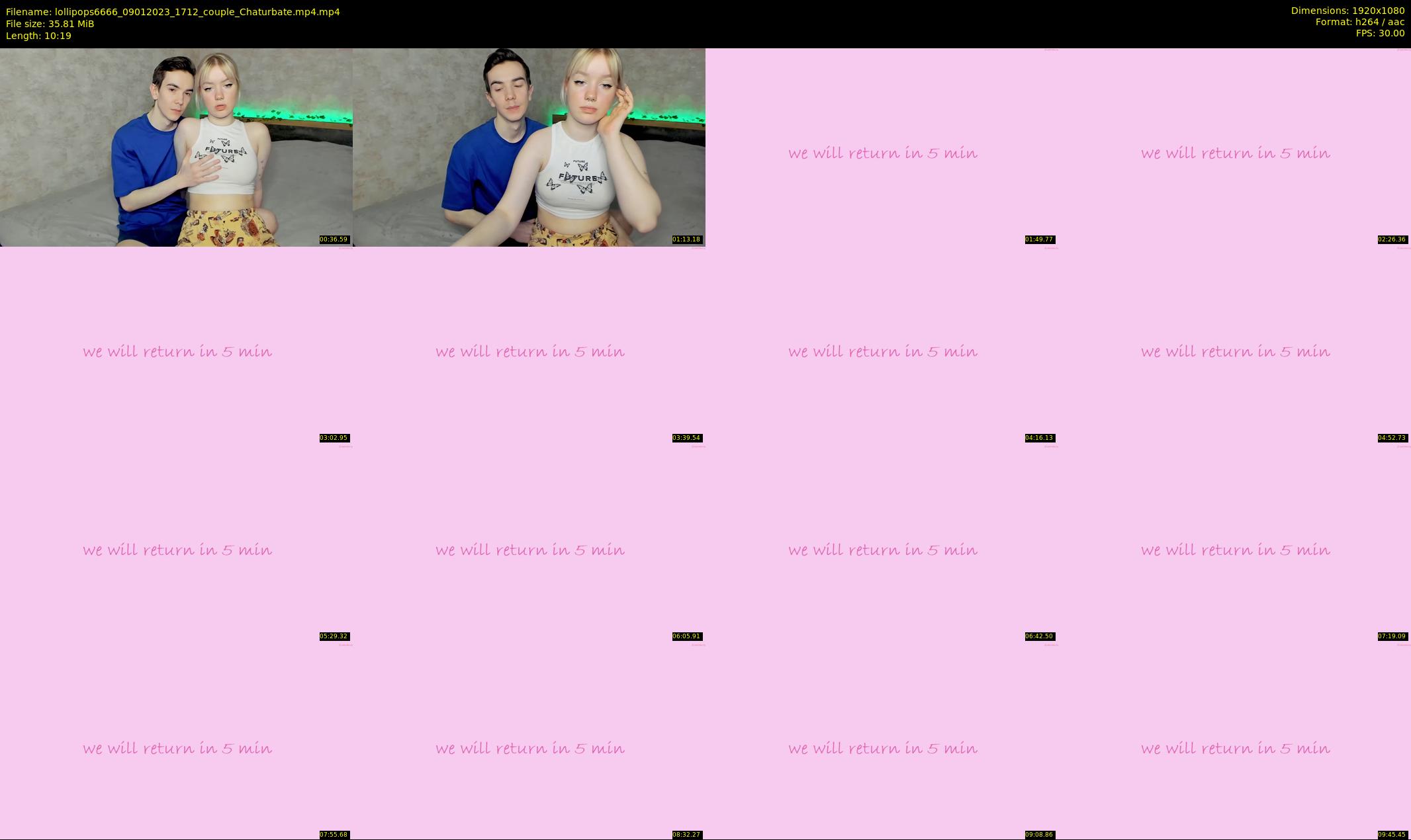 lollipops6666 — 11 minute Chaturbate couple cam show recording, 1080p, Jan 9, 2023