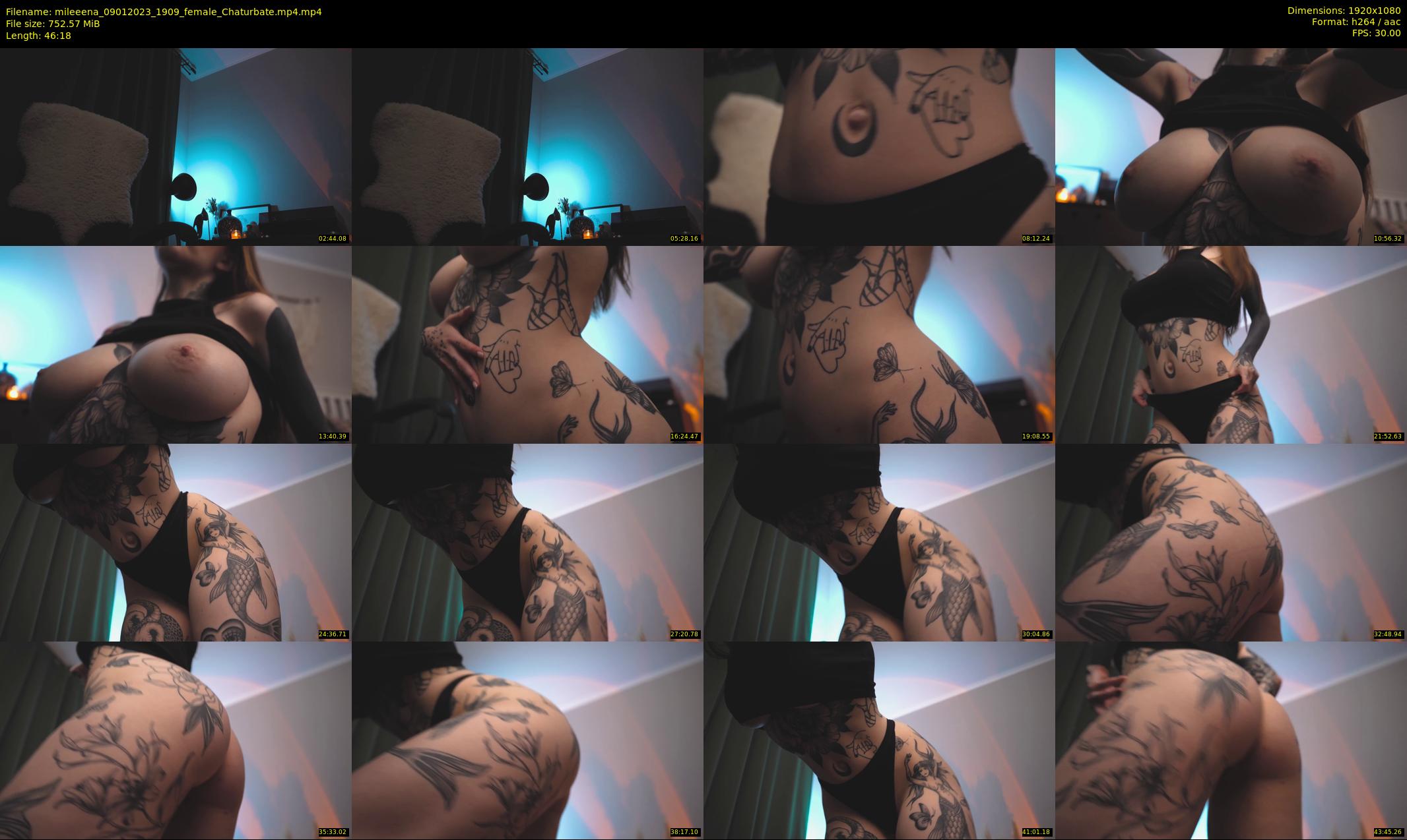 mileeena — 47 minute Chaturbate female cam show recording, 1080p, Jan 9, 2023