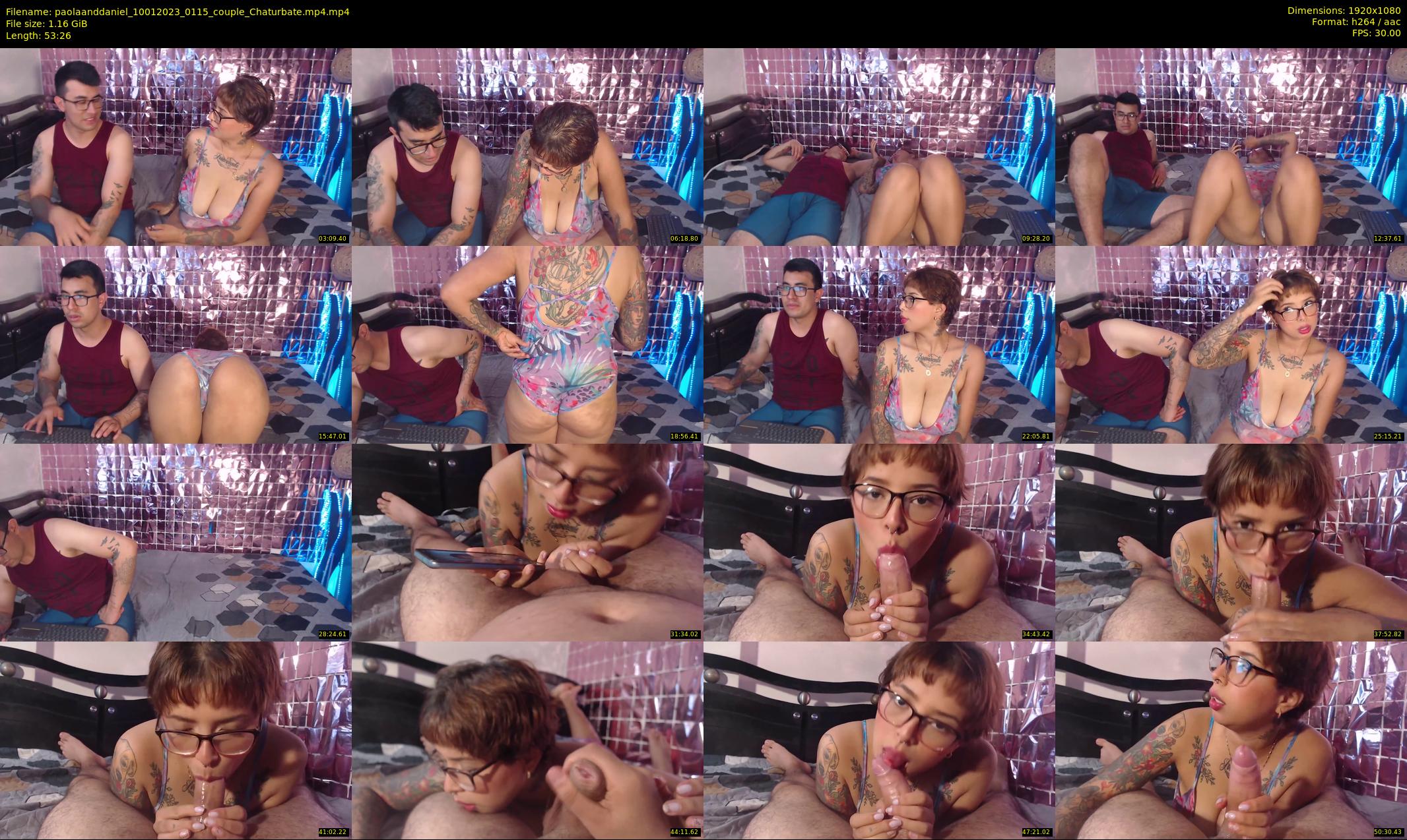 paolaanddaniel — 54 minute Chaturbate couple cam show recording, 1080p, Jan 10, 2023