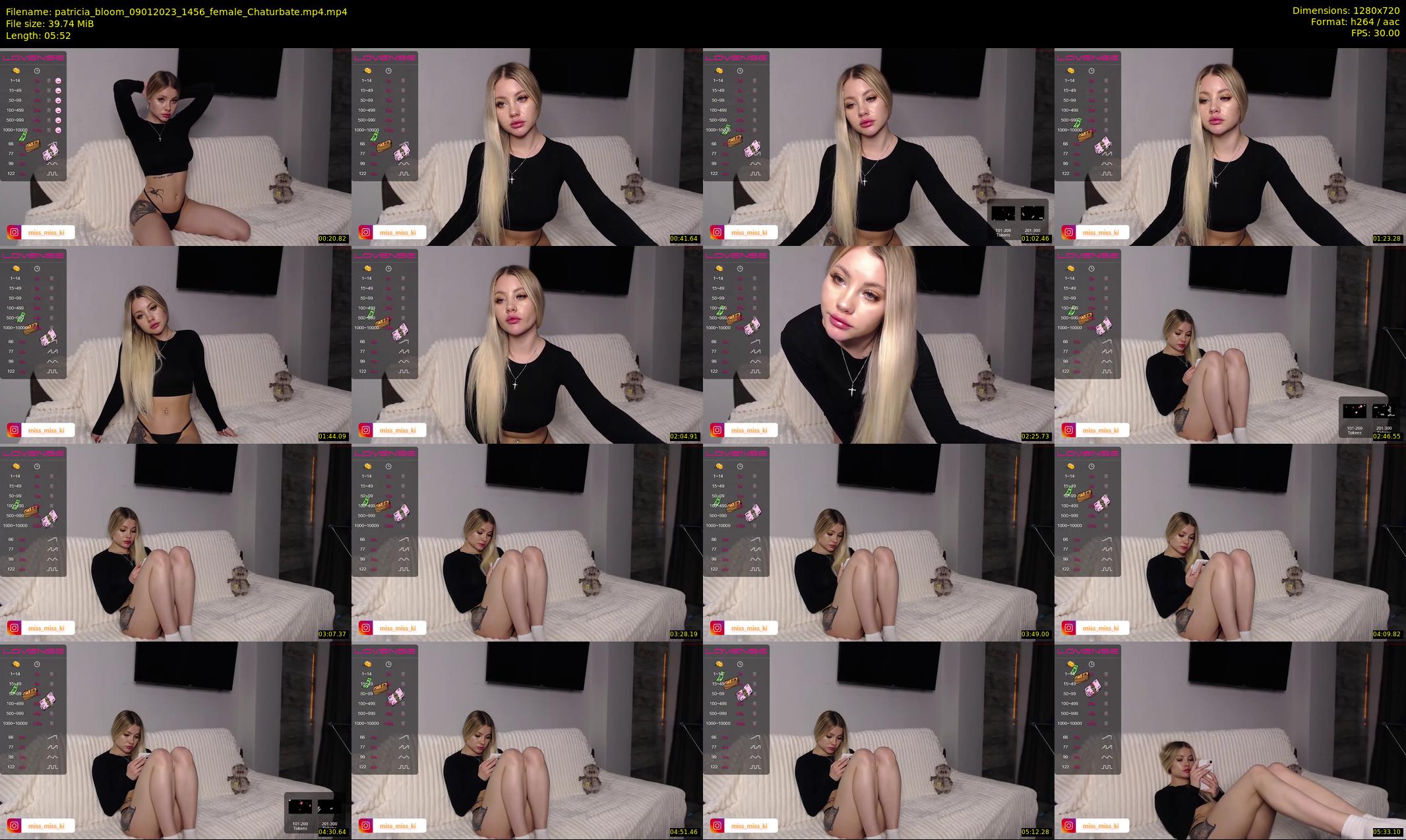 patricia_bloom — 6 minute Chaturbate female cam show recording, 720p, Jan 9, 2023
