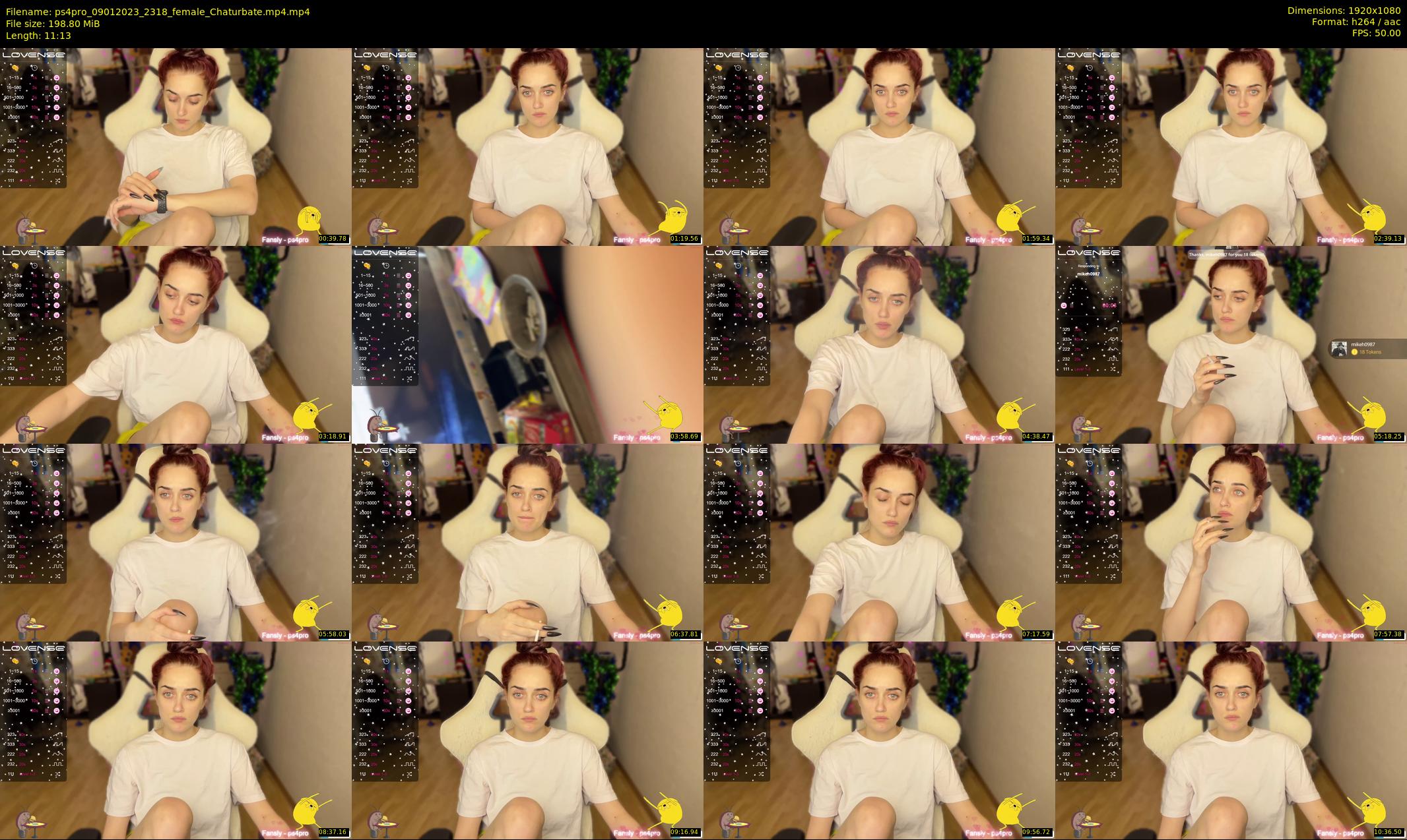 ps4pro — 12 minute Chaturbate female cam show recording, 1080p, Jan 9, 2023