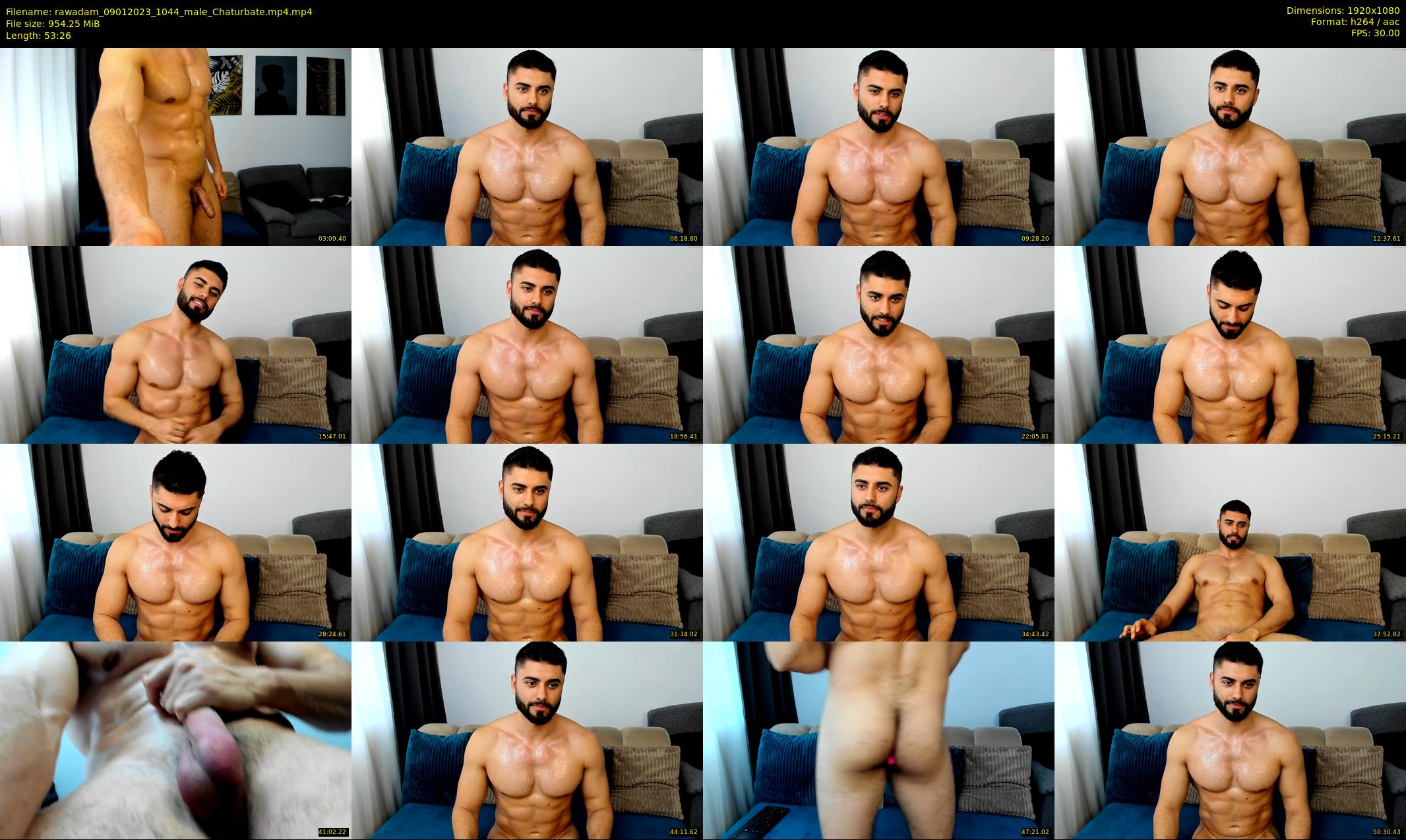 rawadam — 54 minute Chaturbate male cam show recording, 1080p, Jan 9, 2023