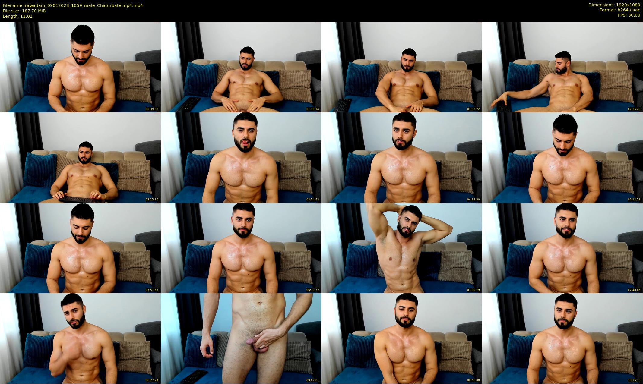 rawadam — 12 minute Chaturbate male cam show recording, 1080p, Jan 9, 2023