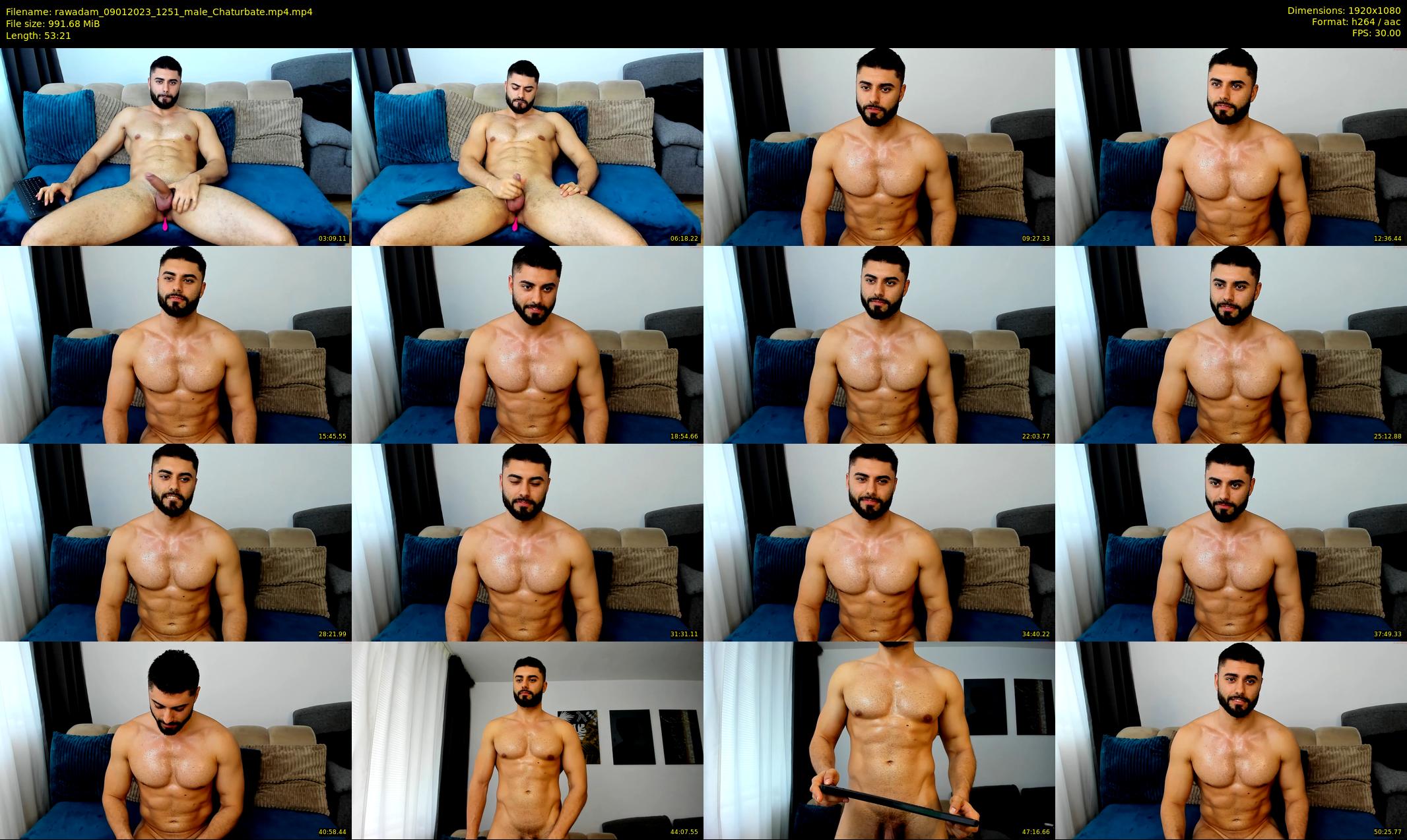 rawadam — 54 minute Chaturbate male cam show recording, 1080p, Jan 9, 2023