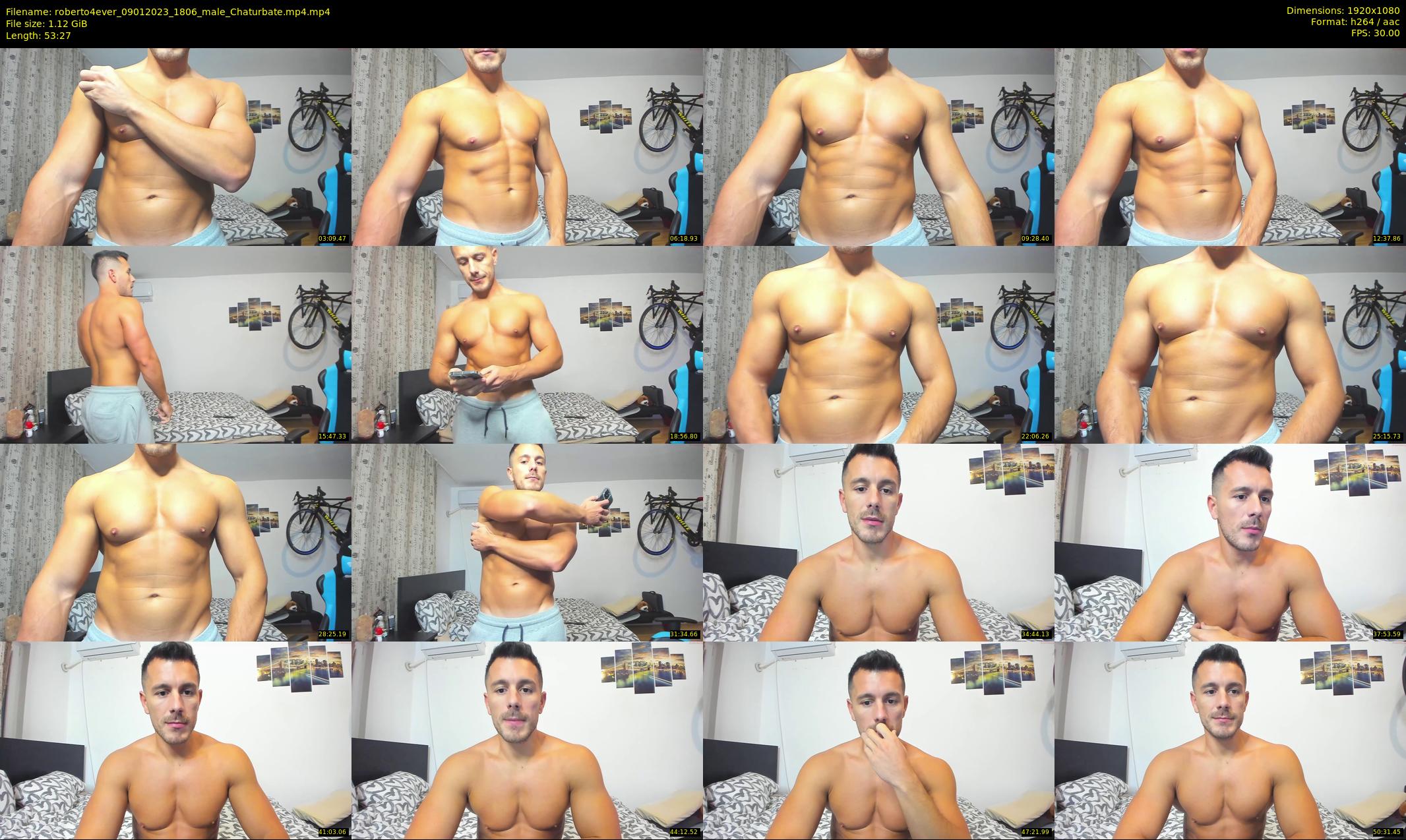 roberto4ever — 54 minute Chaturbate male cam show recording, 1080p, Jan 9, 2023