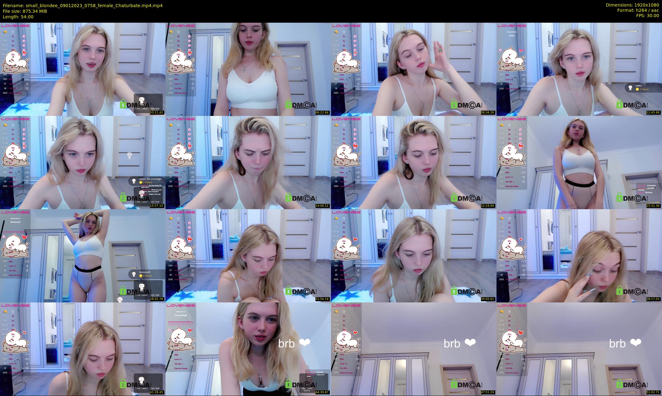 small_blondee — 54 minute Chaturbate female cam show recording, 1080p, Jan 9, 2023
