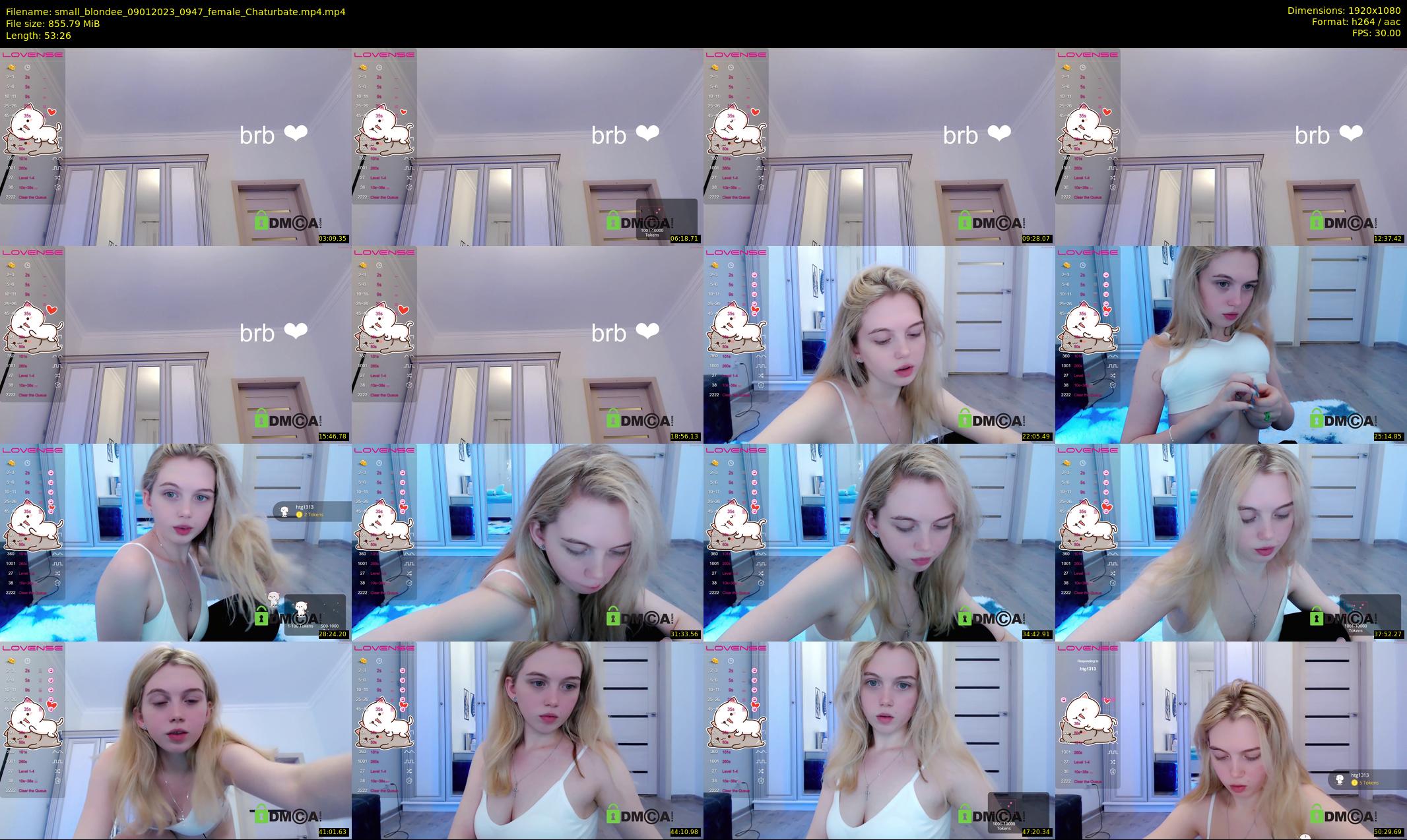 small_blondee — 54 minute Chaturbate female cam show recording, 1080p, Jan 9, 2023