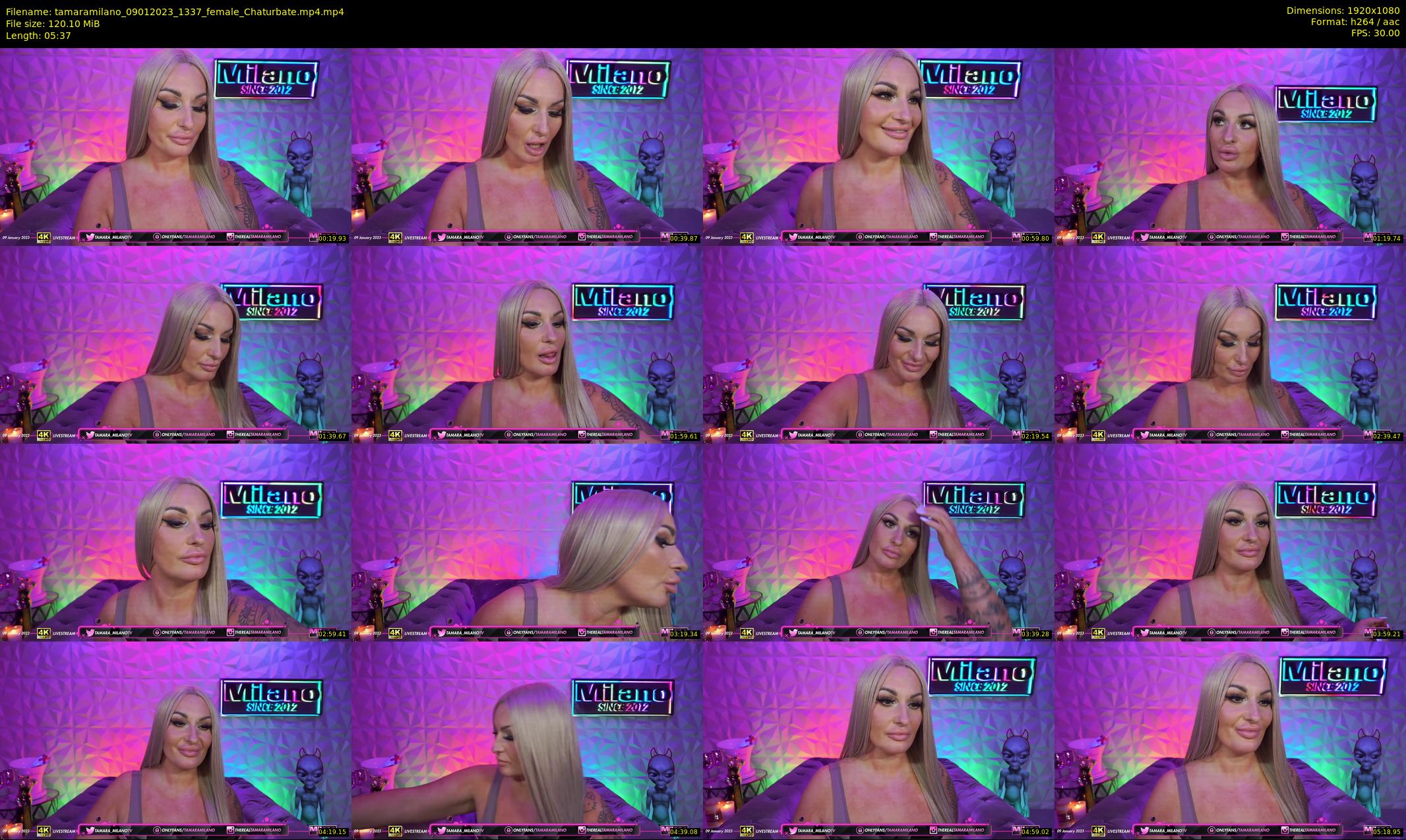 tamaramilano — 6 minute Chaturbate female cam show recording, 1080p, Jan 9, 2023