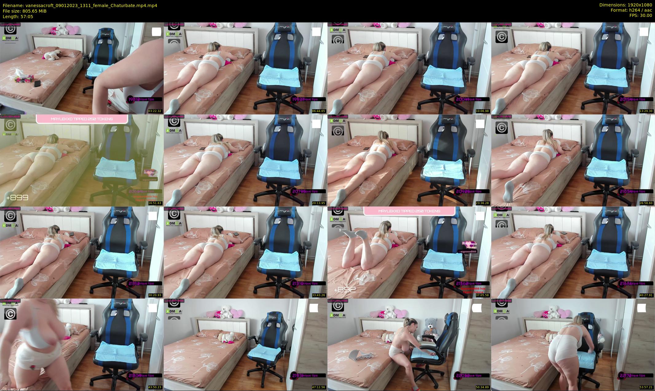 vanessacroft — 58 minute Chaturbate female cam show recording, 1080p, Jan 9, 2023
