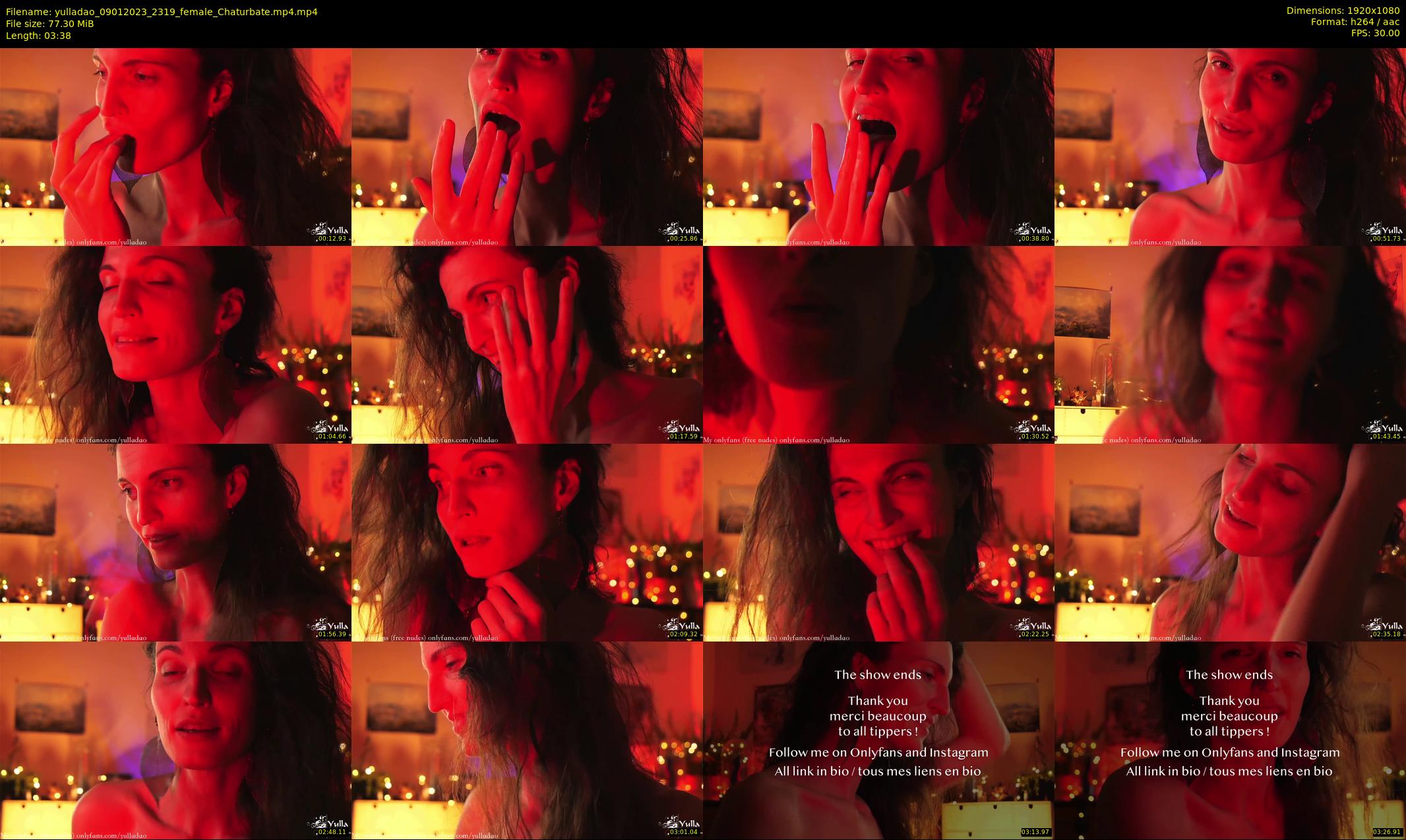 yulladao — 4 minute Chaturbate female cam show recording, 1080p, Jan 9, 2023