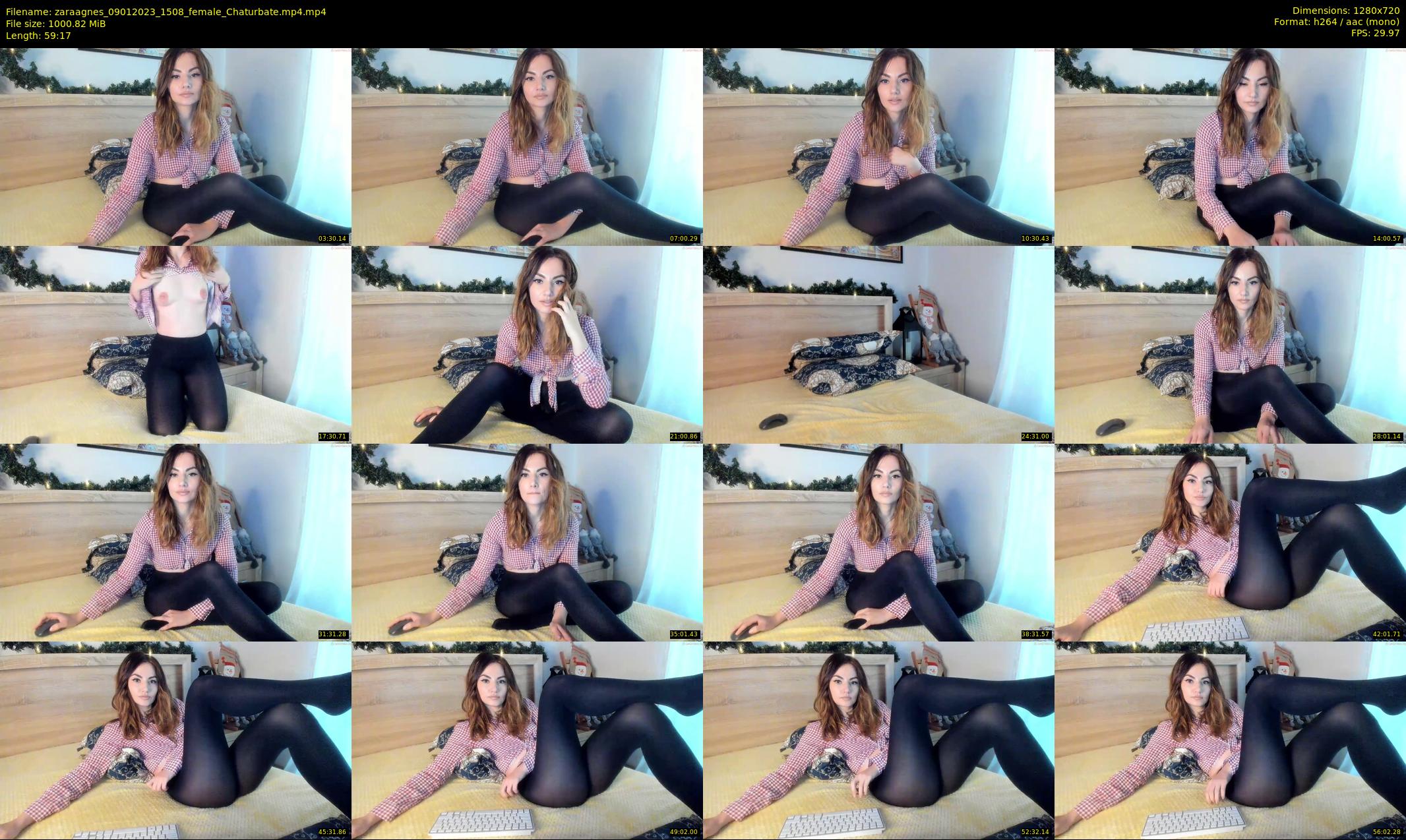 zaraagnes — 60 minute Chaturbate female cam show recording, 720p, Jan 9, 2023
