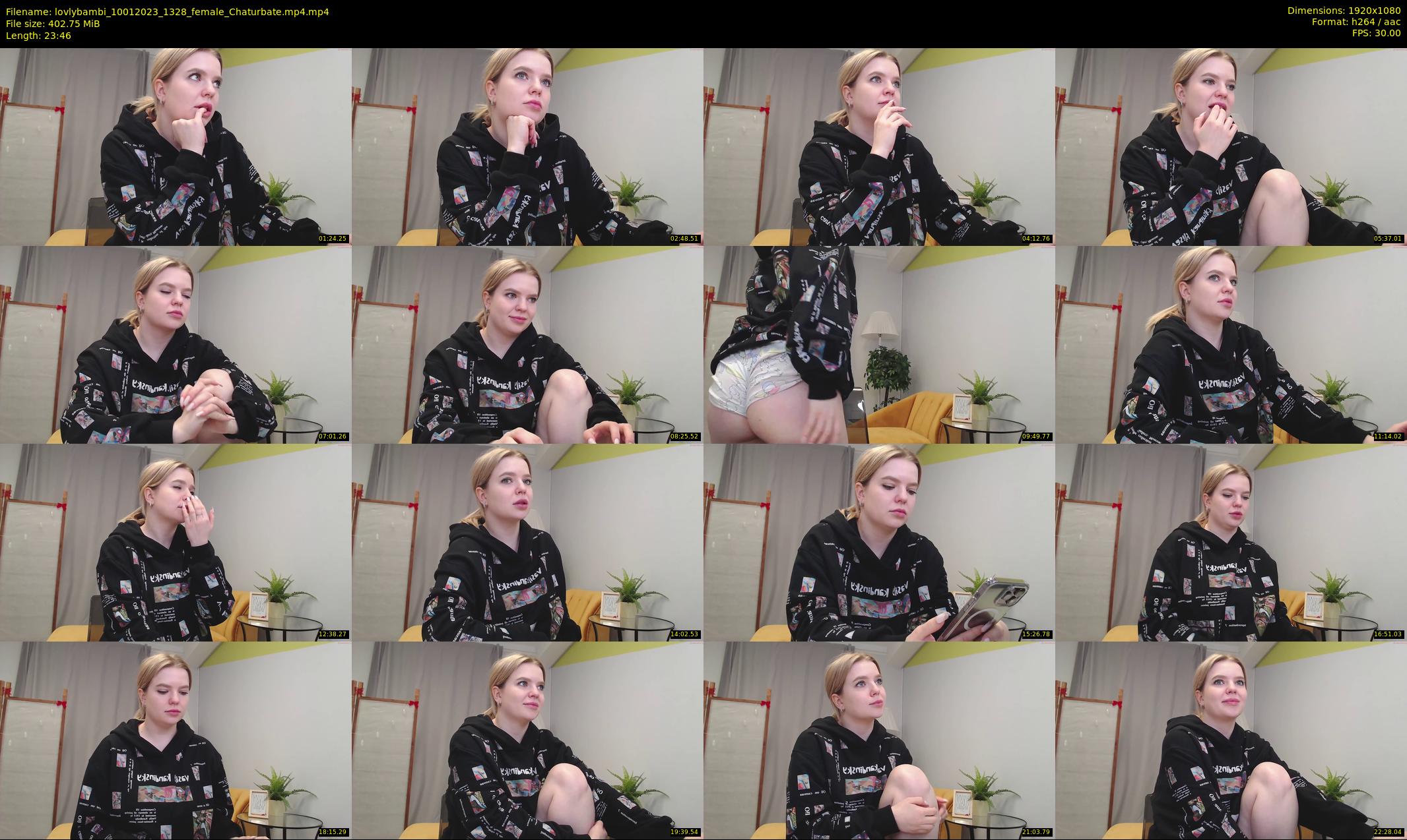 lovlybambi — 24 minute Chaturbate female cam show recording, 1080p, Jan 10, 2023