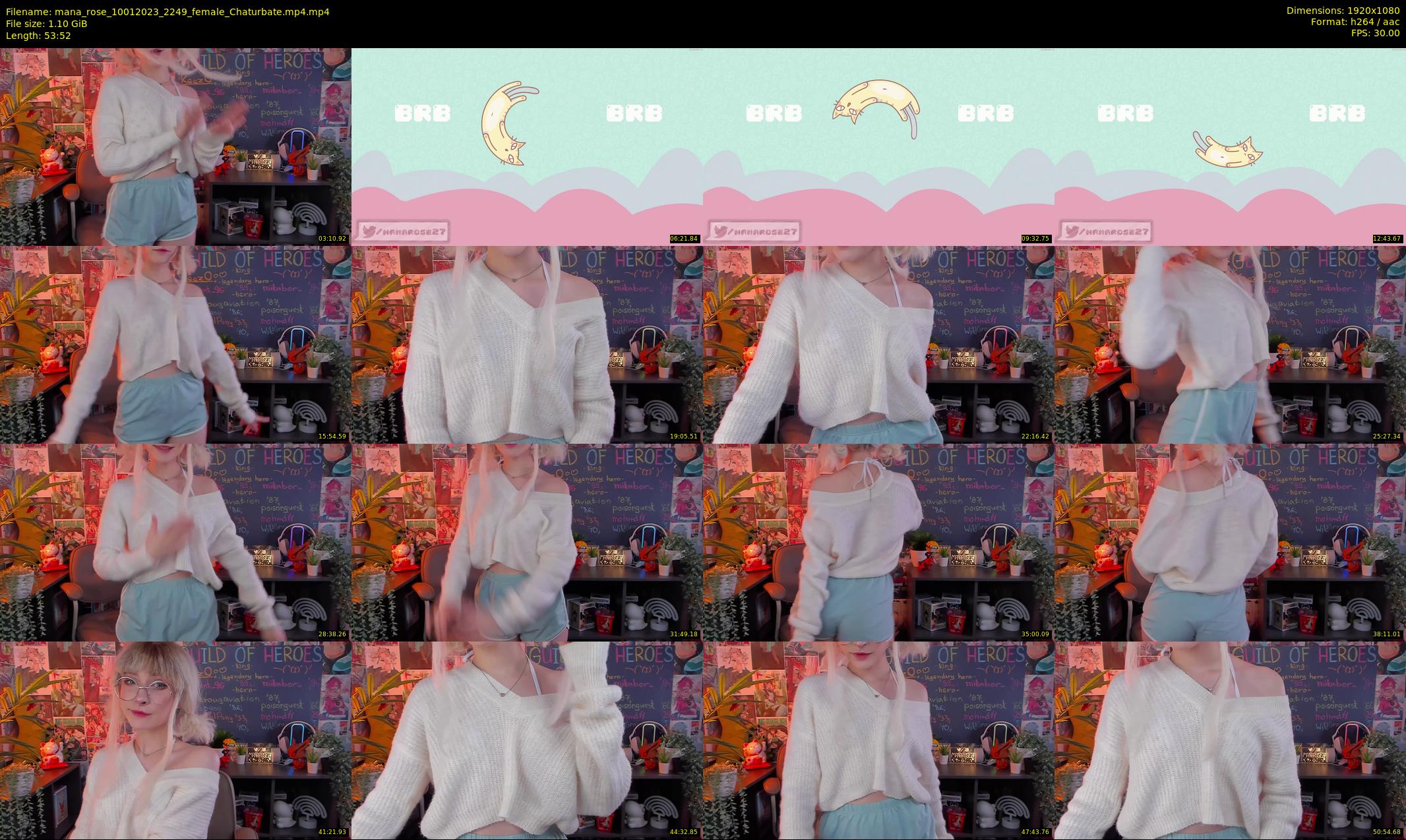 mana_rose — 54 minute Chaturbate female cam show recording, 1080p, Jan 10, 2023