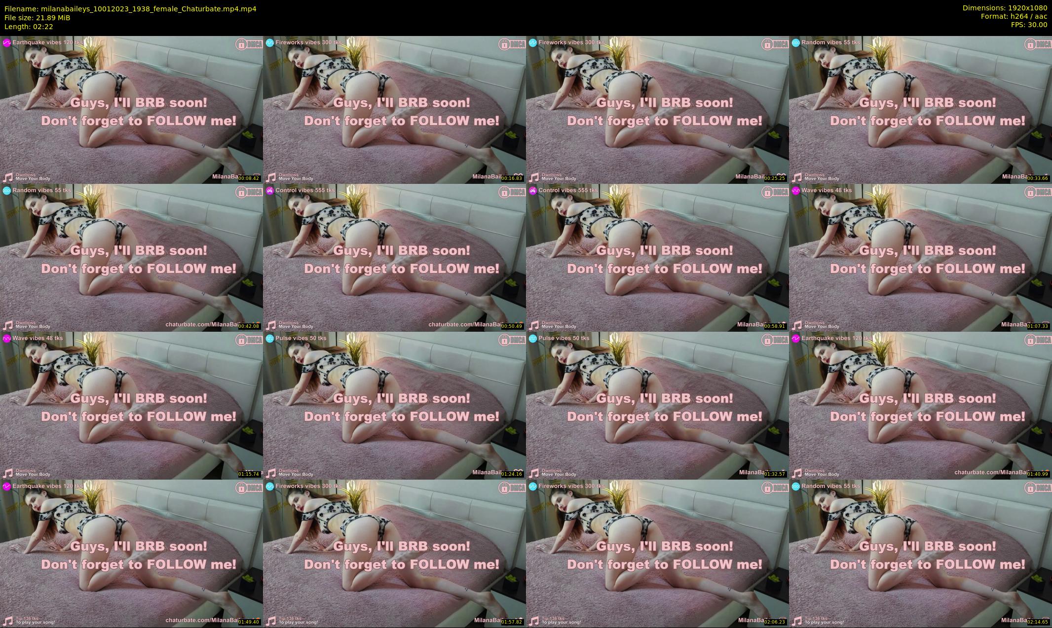 milanabaileys — 3 minute Chaturbate female cam show recording, 1080p, Jan 10, 2023
