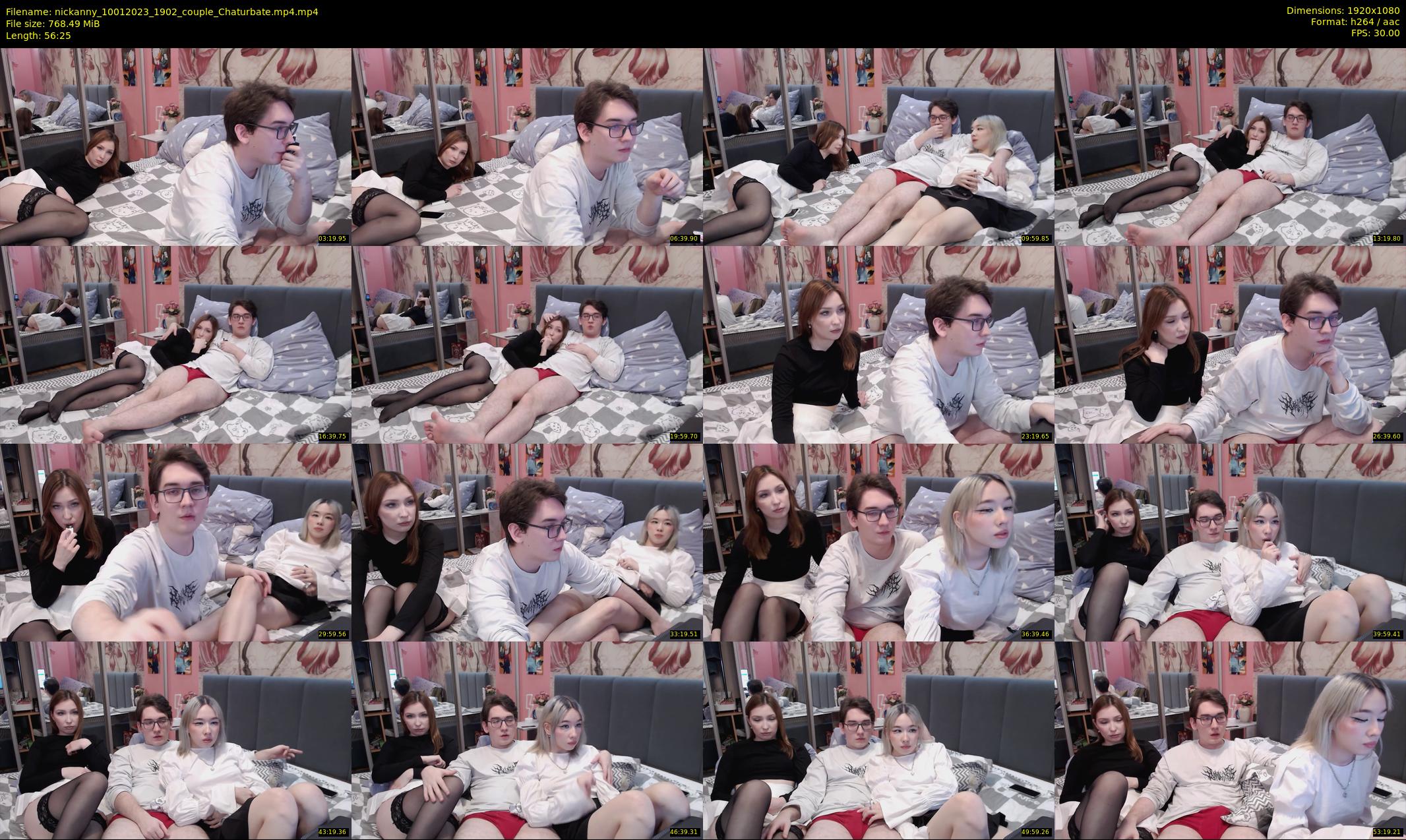 nickanny — 57 minute Chaturbate couple cam show recording, 1080p, Jan 10, 2023