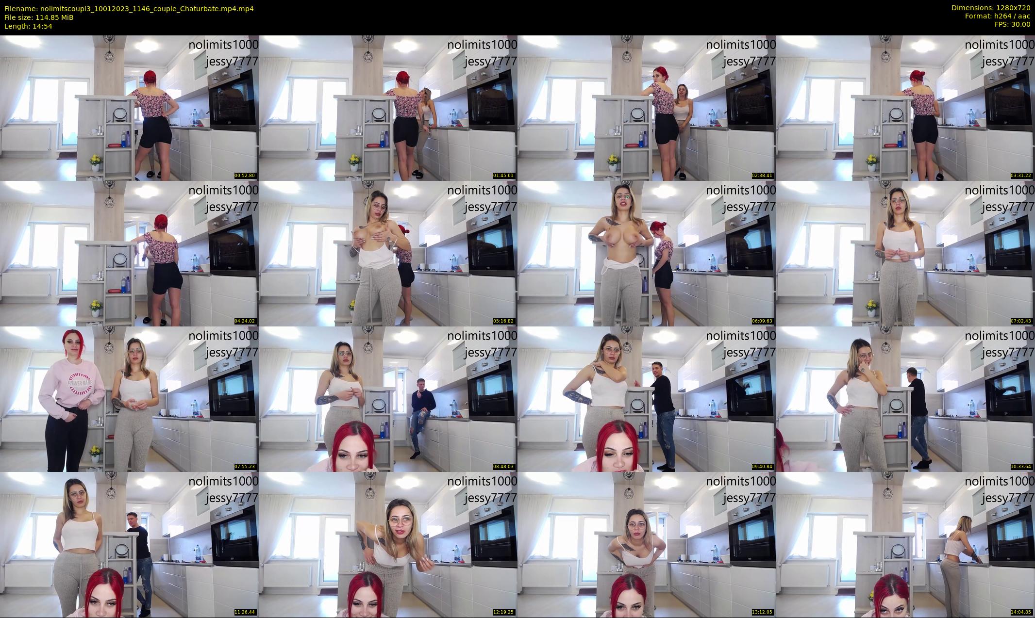 nolimitscoupl3 — 15 minute Chaturbate couple cam show recording, 720p, Jan 10, 2023